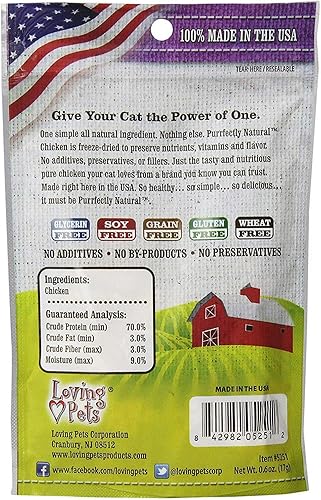 Miniatura 6 de Loving Pets Purrfectly - Golosinas naturales de camarones liofilizados para gatos, 0.5 onzas