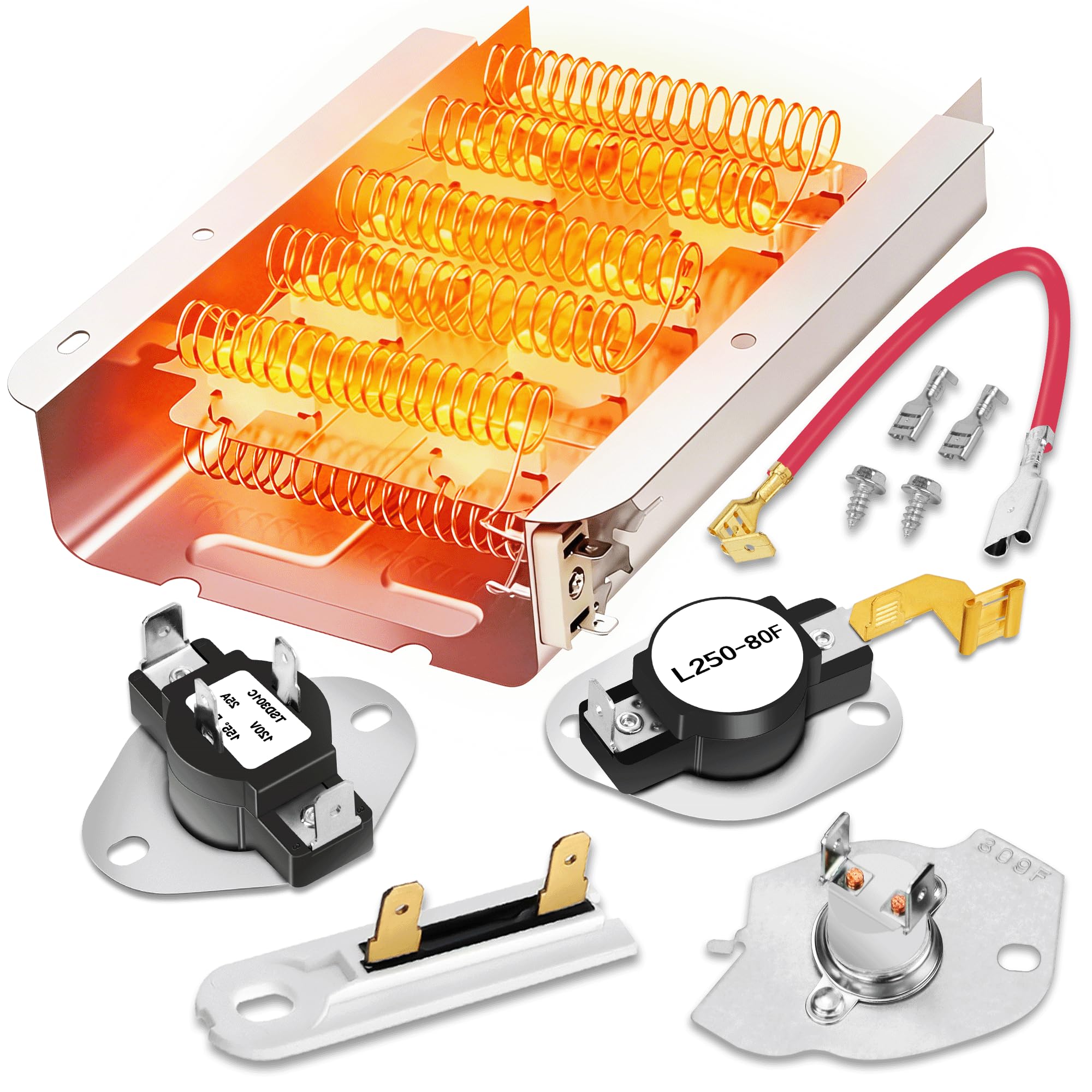 Photo 1 of ?Upgraded?279838 W10724237 Dryer Heating Element for Whirlpool Wed4815ew1 Maytag Centennial Medc215ew1 Kenmore 70 80 Series Model 110 Amana Ned4655ew1 Roper Admiral,Replaces 2406026 3403585 3398064