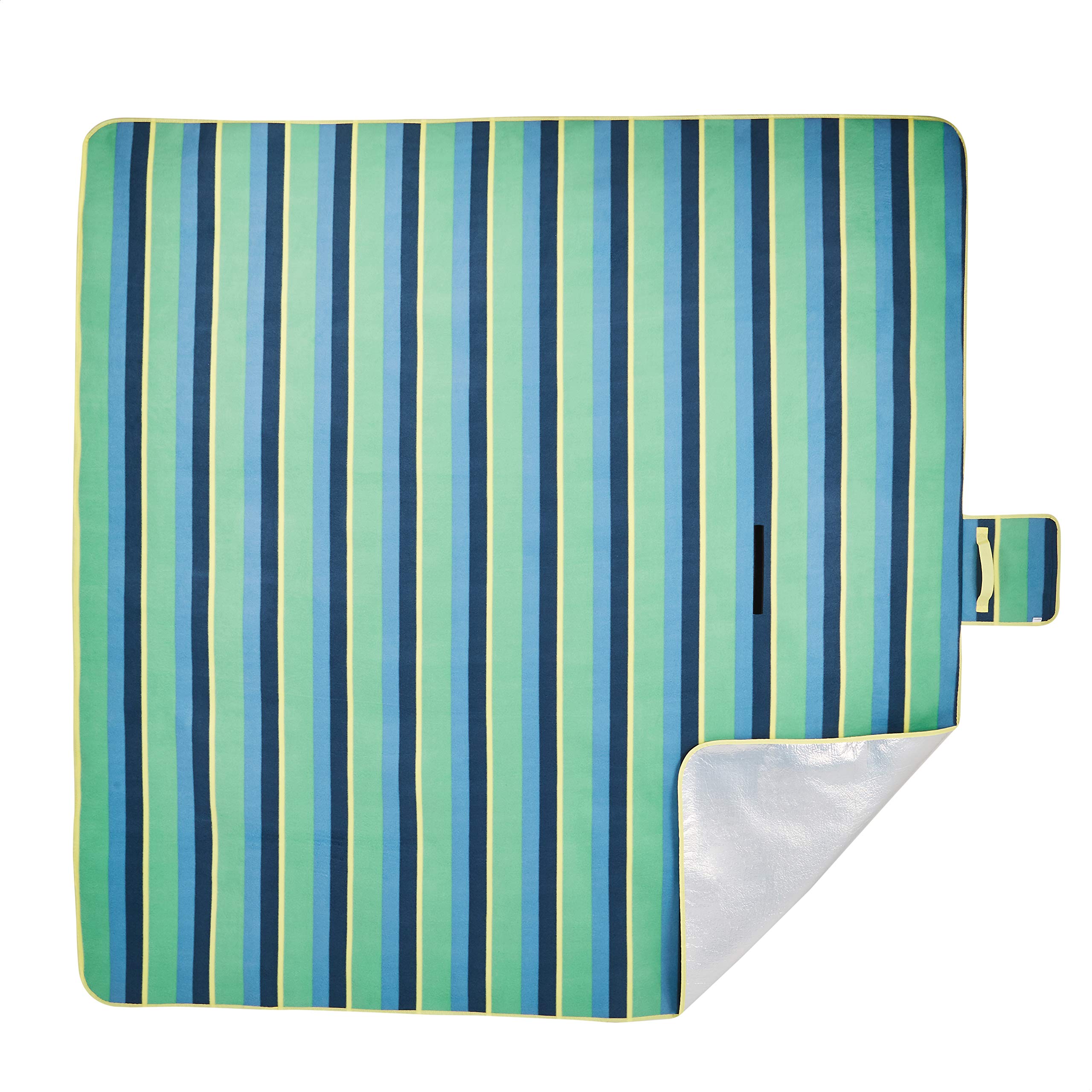 Amazon Basics Amazon Basics Picnic Blanket with waterproof backing, 200 x 200 cm, Stripes Design in use
