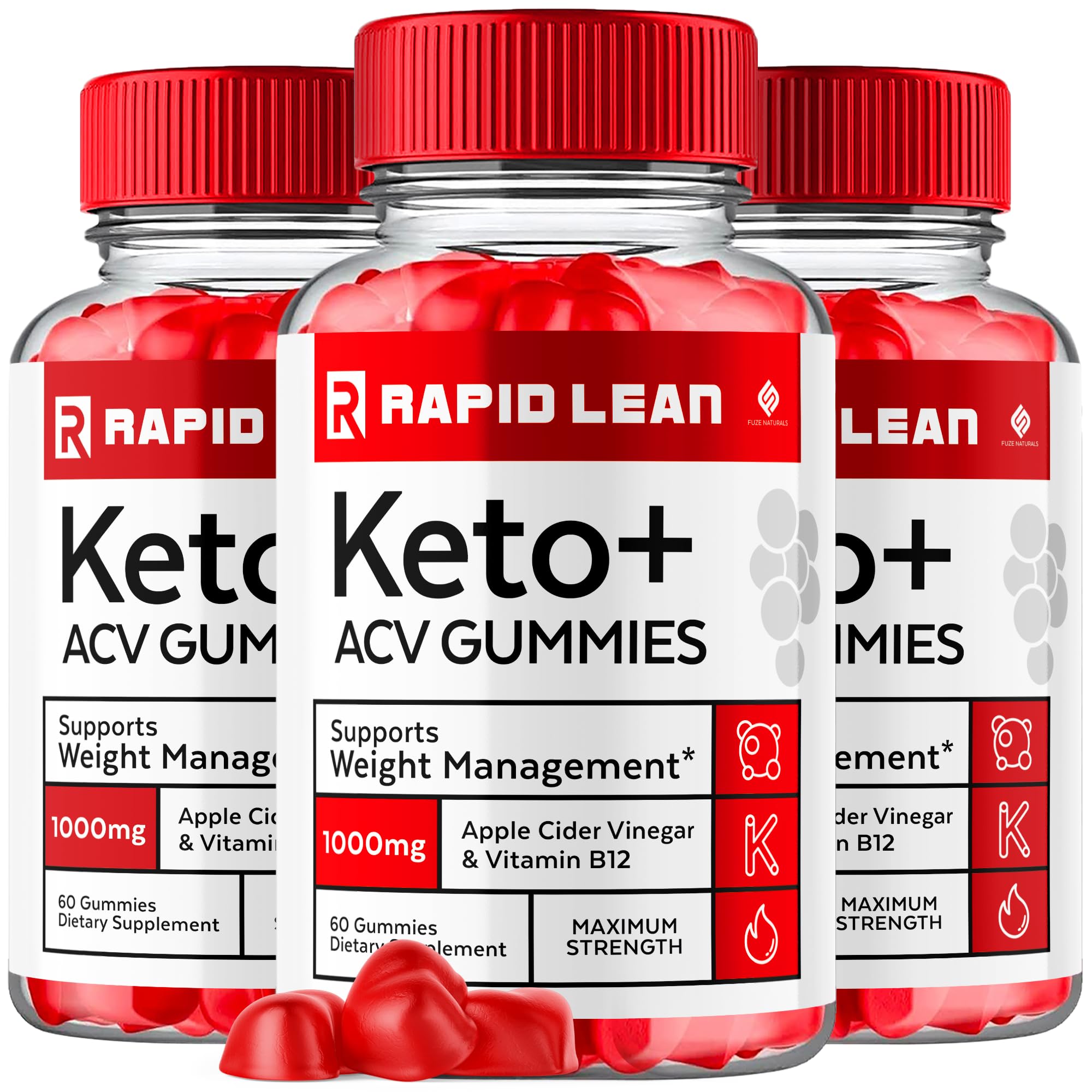 Amazon.com: (3 Pack) Rapid Lean Keto ACV Gummies Advanced Formula, Rapid Lean Keto+ ACV Gummies Apple Cider Vinegar 1000MG Vitamin Supplement, RapidLean Keto+ACV Gummies Folate Vitamin B12 Beet Root (180 Gummies) :