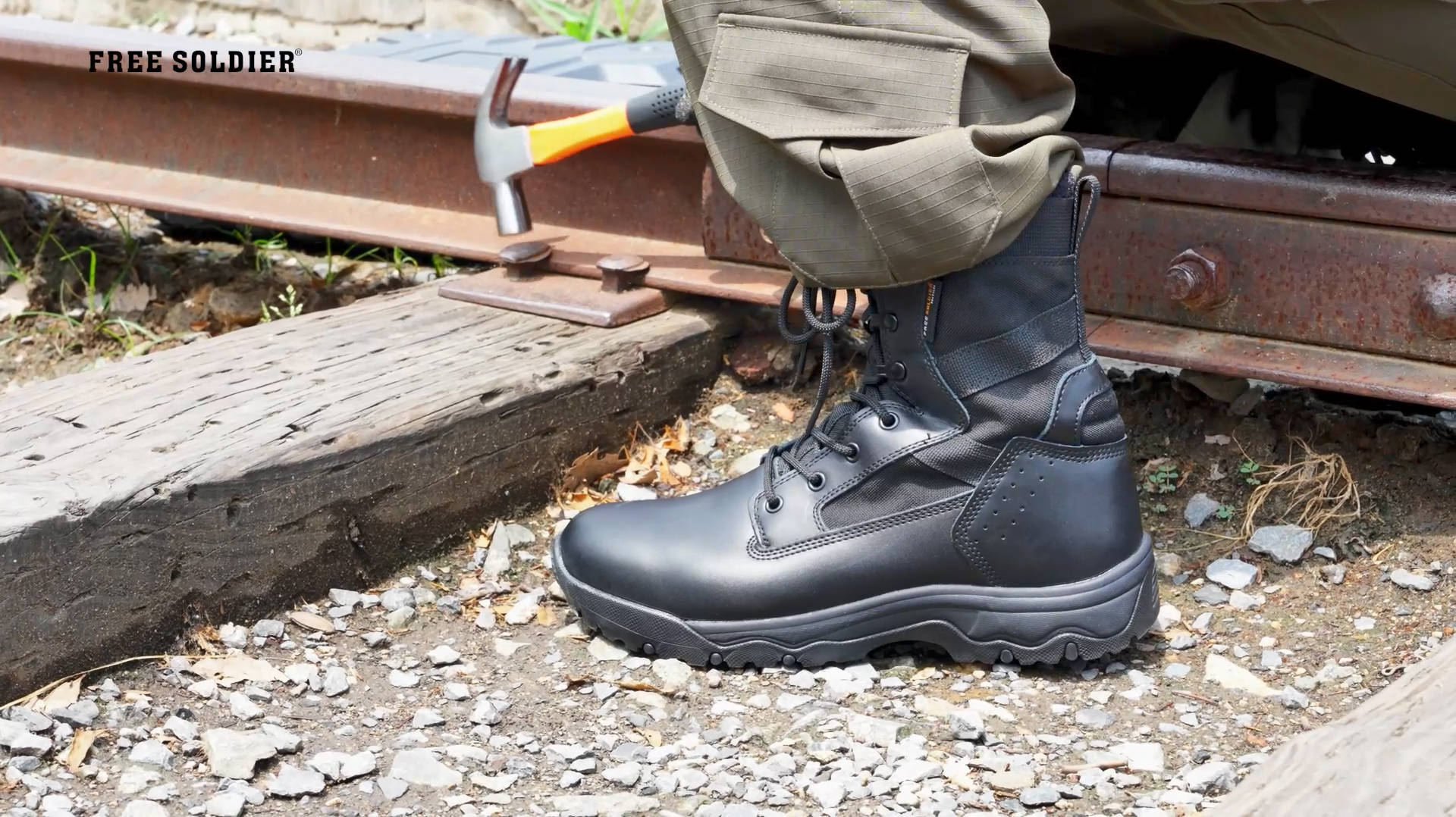 FREE SOLDIER Men's Tactical Boots 8 Inches Lightweight Combat