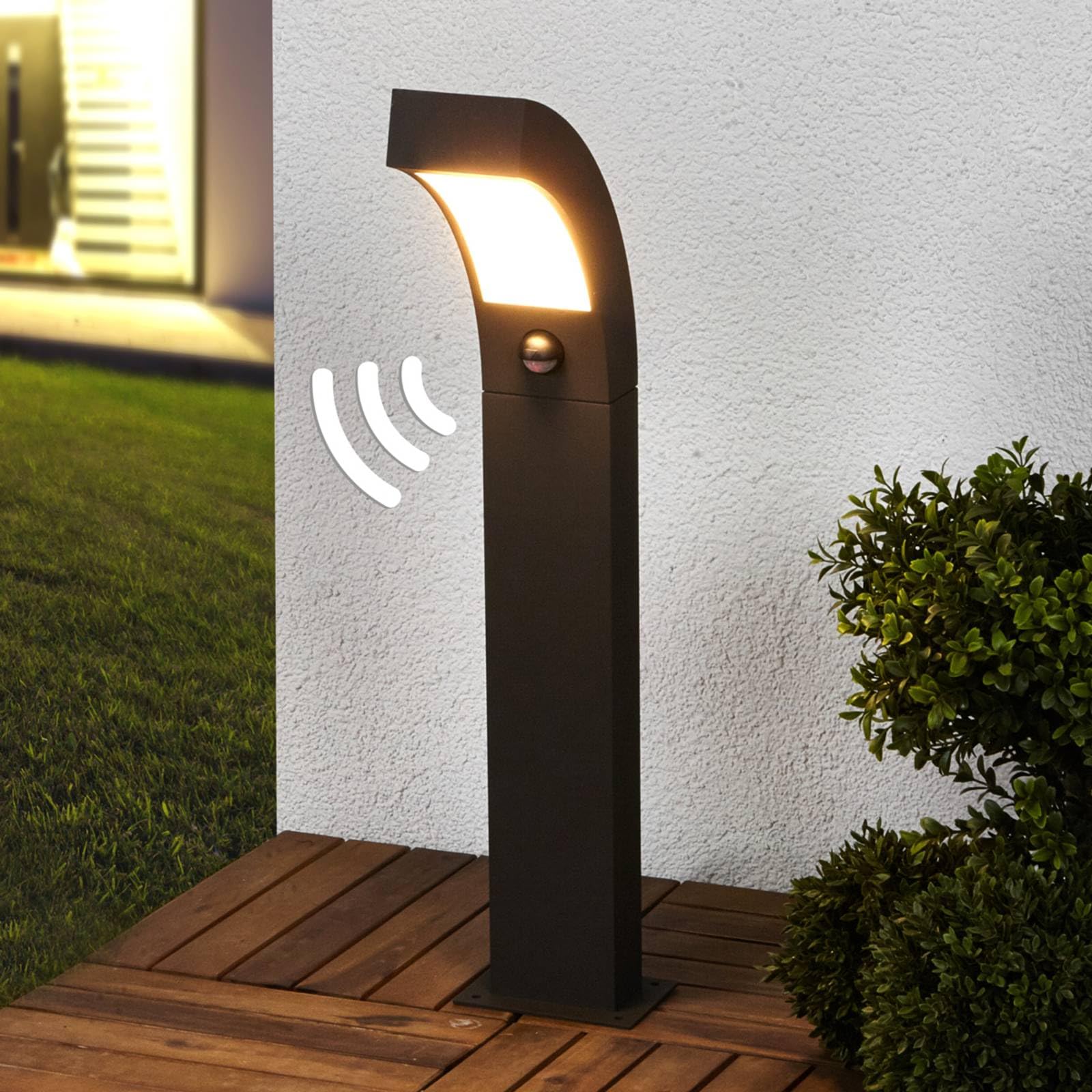 Lucande LED Sockelleuchte mit Bewegungsmelder IP54 60 cm 4,2W