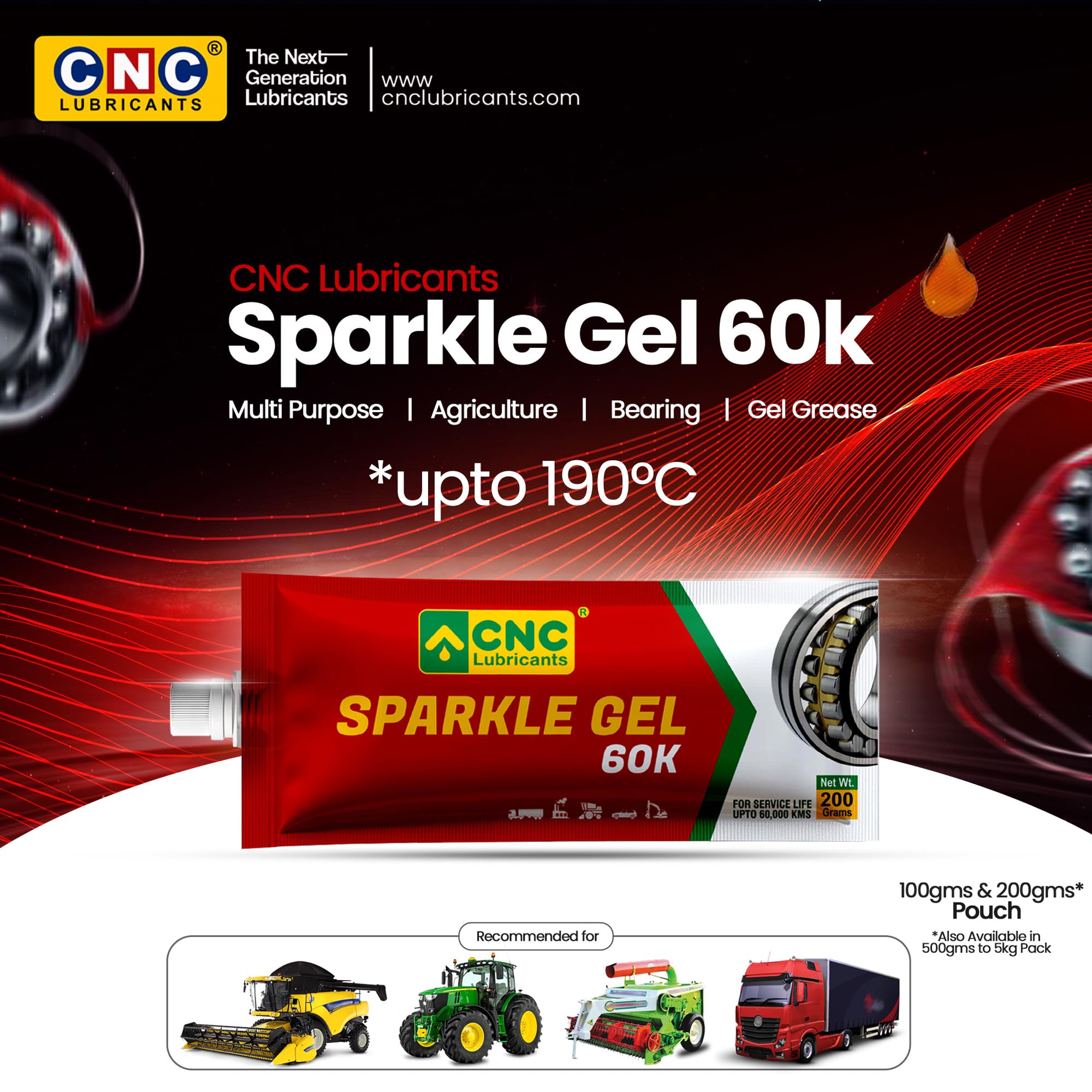 CNC SPARKLE GEL 60K GREASE Multipurpose Water Resistant & Chassis
