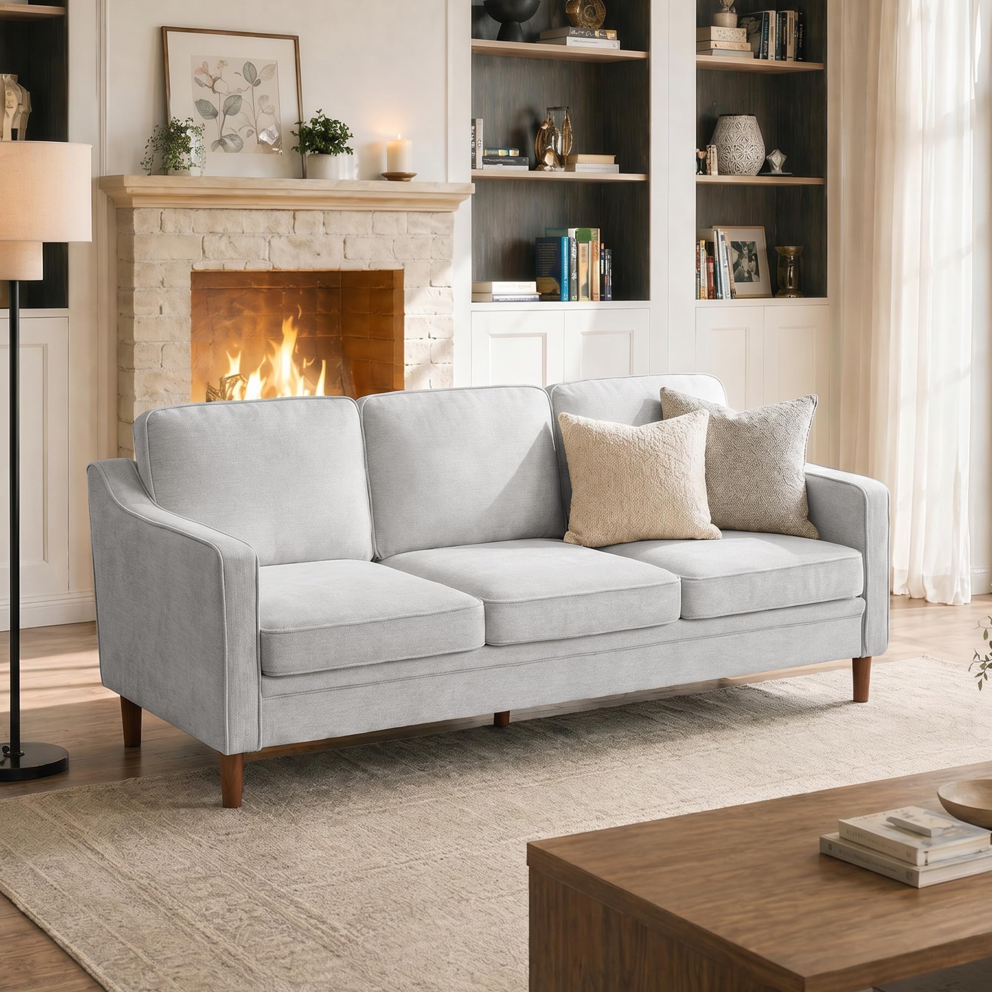 Kingfun 80 Chenille 3-Seater Sofa