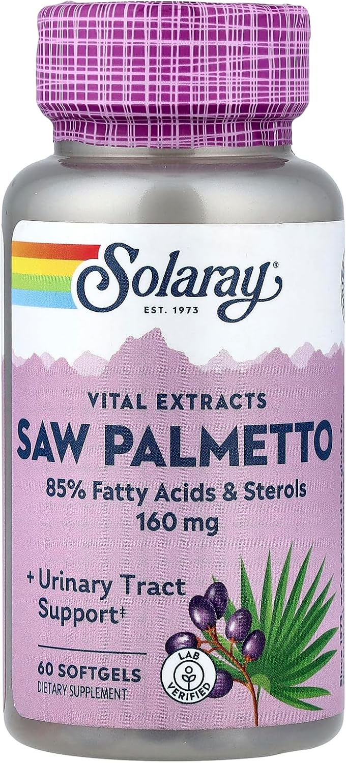 SOLARAY Saw Palmetto 160mg | American Saw Palm | 60 Pearls