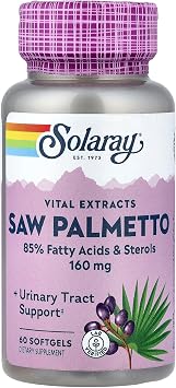 SOLARAY Saw Palmetto 160mg | American Saw Palm | 60 Pearls