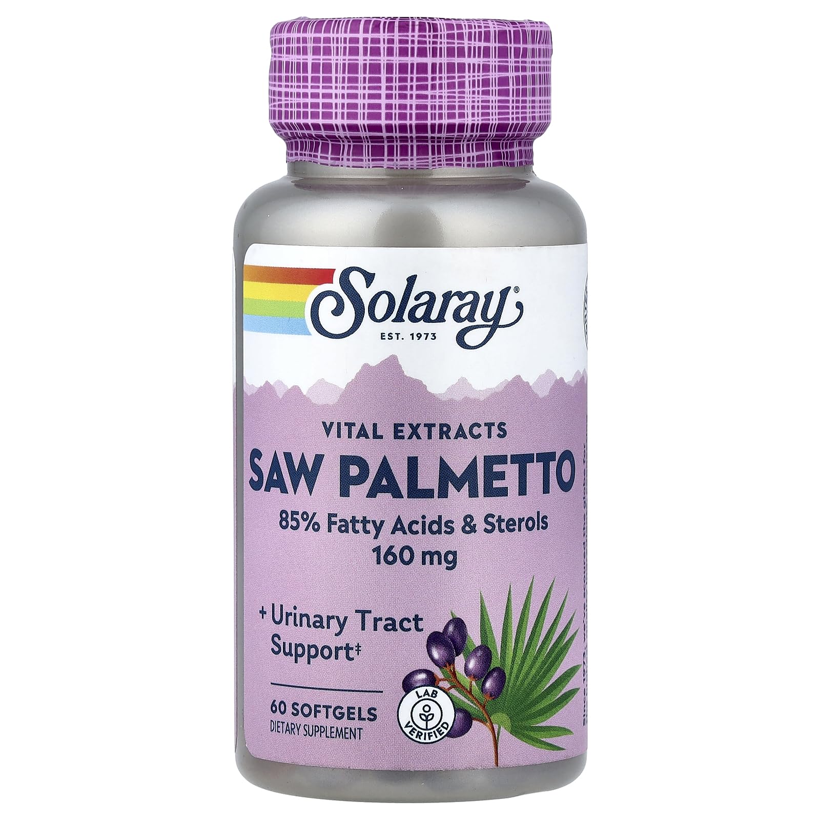 SOLARAY Saw Palmetto 160mg | American Saw Palm | 60 Pearls