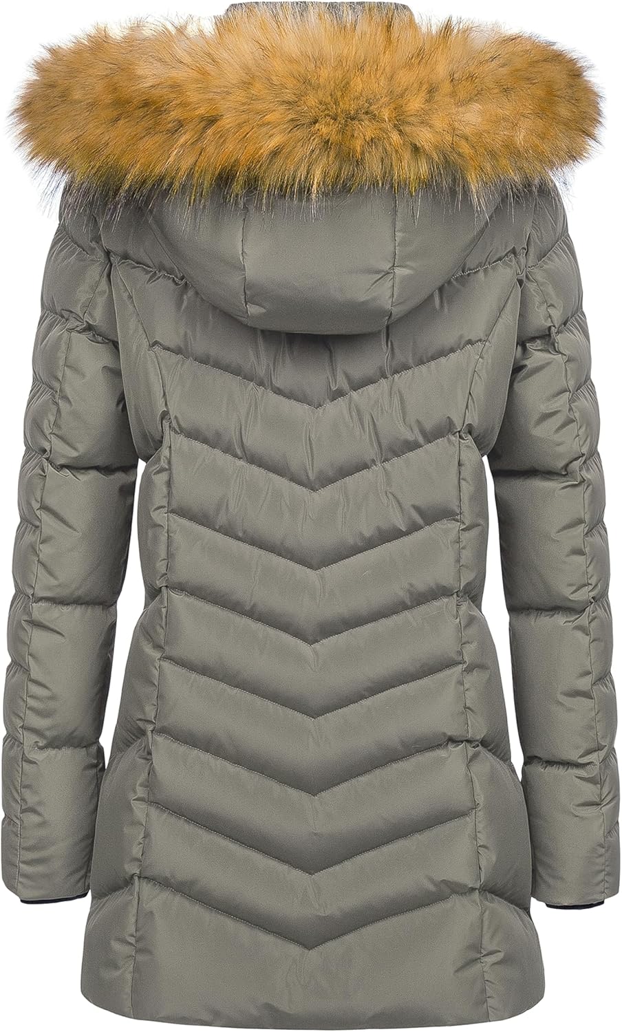 CREATMO US Women's Winter Hooded Coat Waterproof Warm Long Puffer Jacket Parka - Image 2