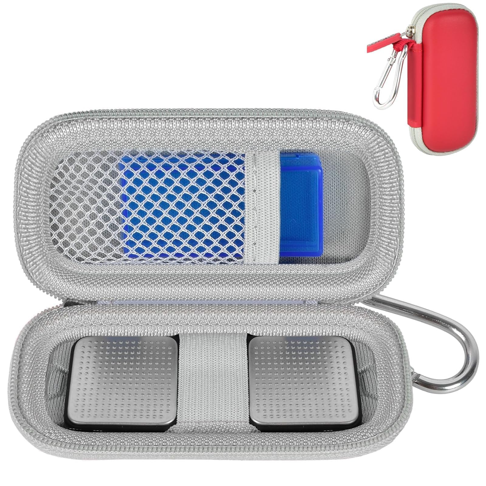 Heart Rate Monitor Case Compatible with AliveCor KardiaMobile Personal EKG/for AliveCor KardiaMobile 6L/ for Sec Heart Monitor. Storage Carrying Holder Fits for Pill Organizer(Box Only-Red