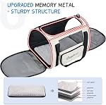 BurgeonNest Porte-chien pour petits chiens et grands chats sous 20 lbs, Chats moyens 25 lbs, et avec un sac latéral unique, Top Carrier Pet Escape Proof avec 4 Fenêtres ventilées