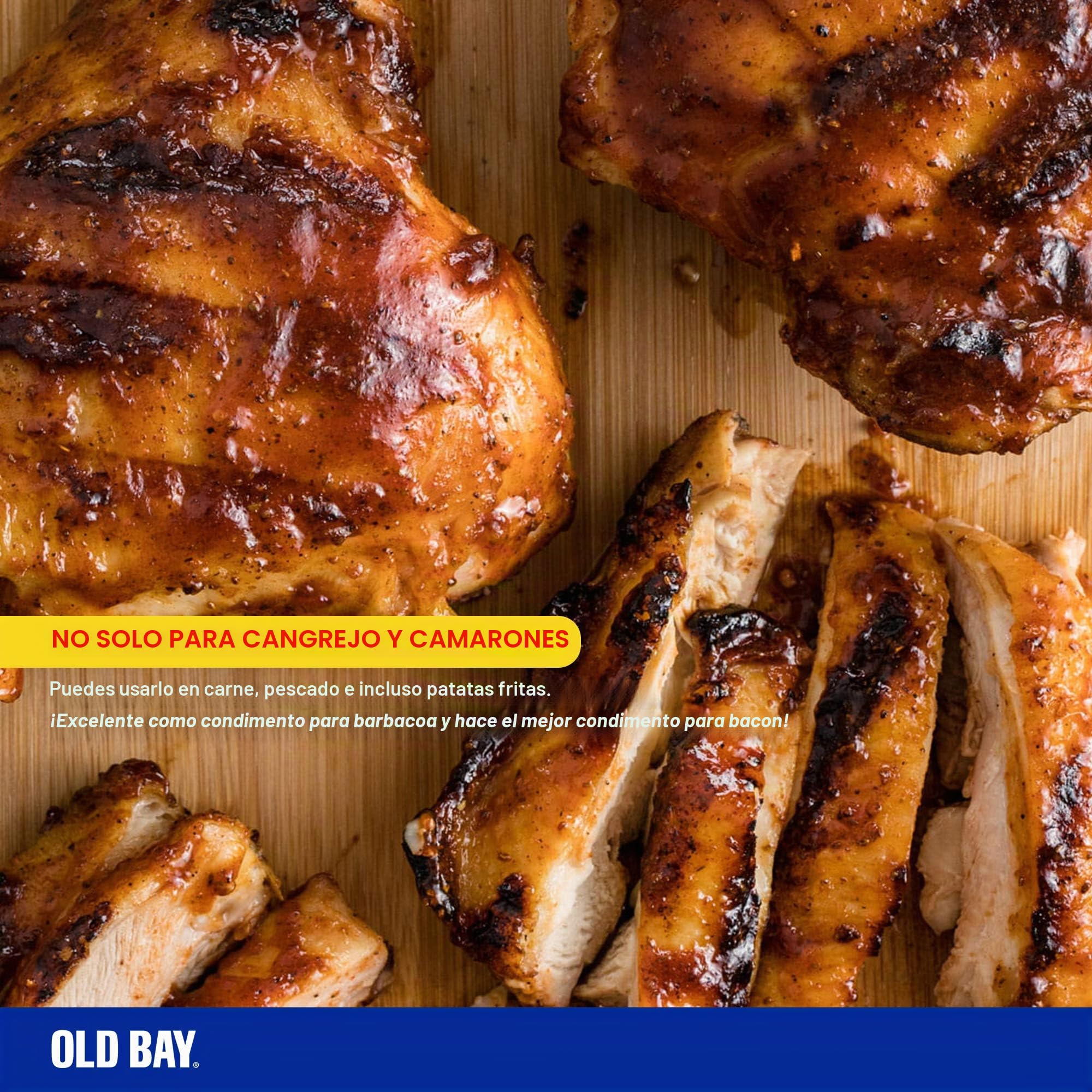Old Bay Seasoning - Mezcla de especias de camarones y cangrejo - Mezcla de especias para mariscos, carne y aves de corral - Tamaño de catering, recipiente de 680 g
