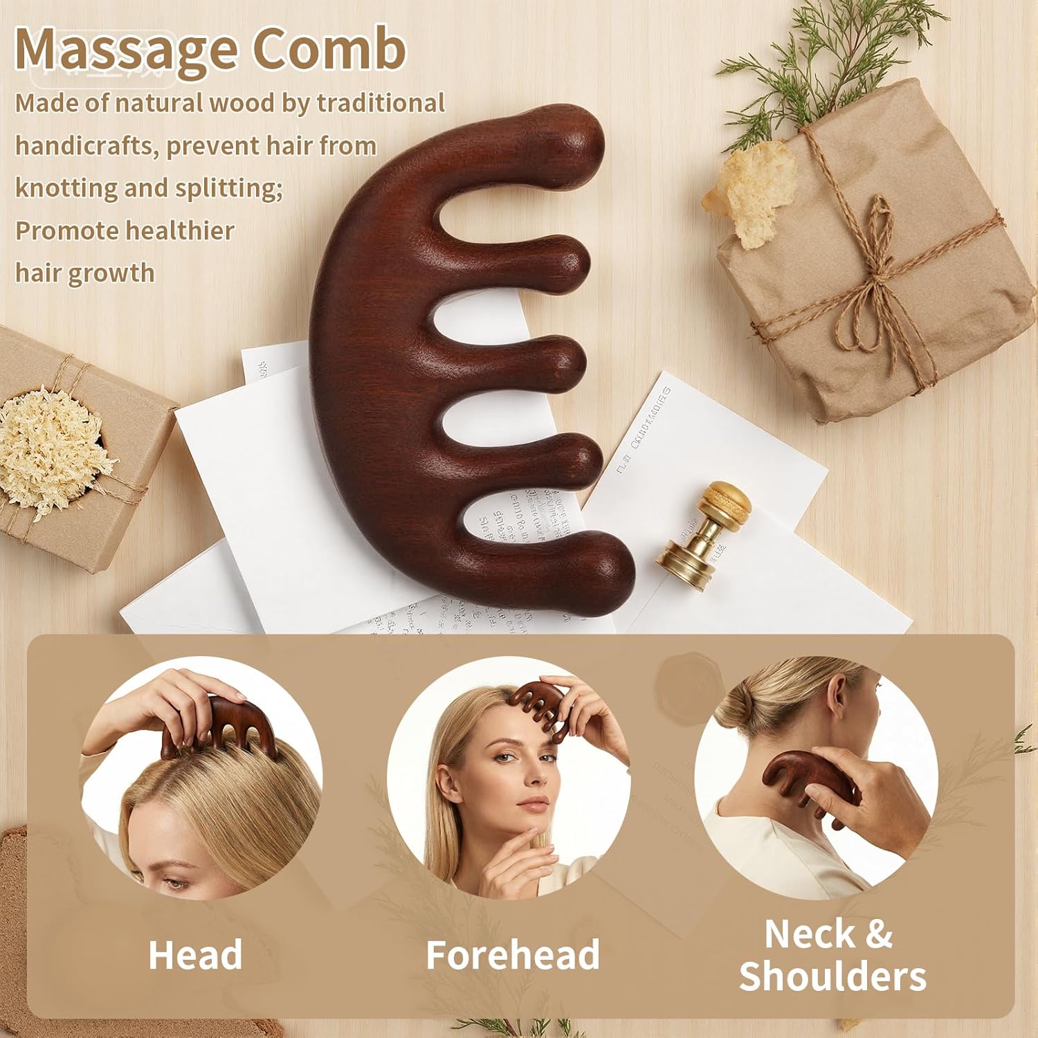 Self Care Gifts Baskets for Women, Relaxing Spa Care Package for Women, Mother's Day Birthday Gift Get Well Soon Gifts Baskets Thinking of You Gift, Spa Gift Basket with Bonnet & Massgae Comb, Brown