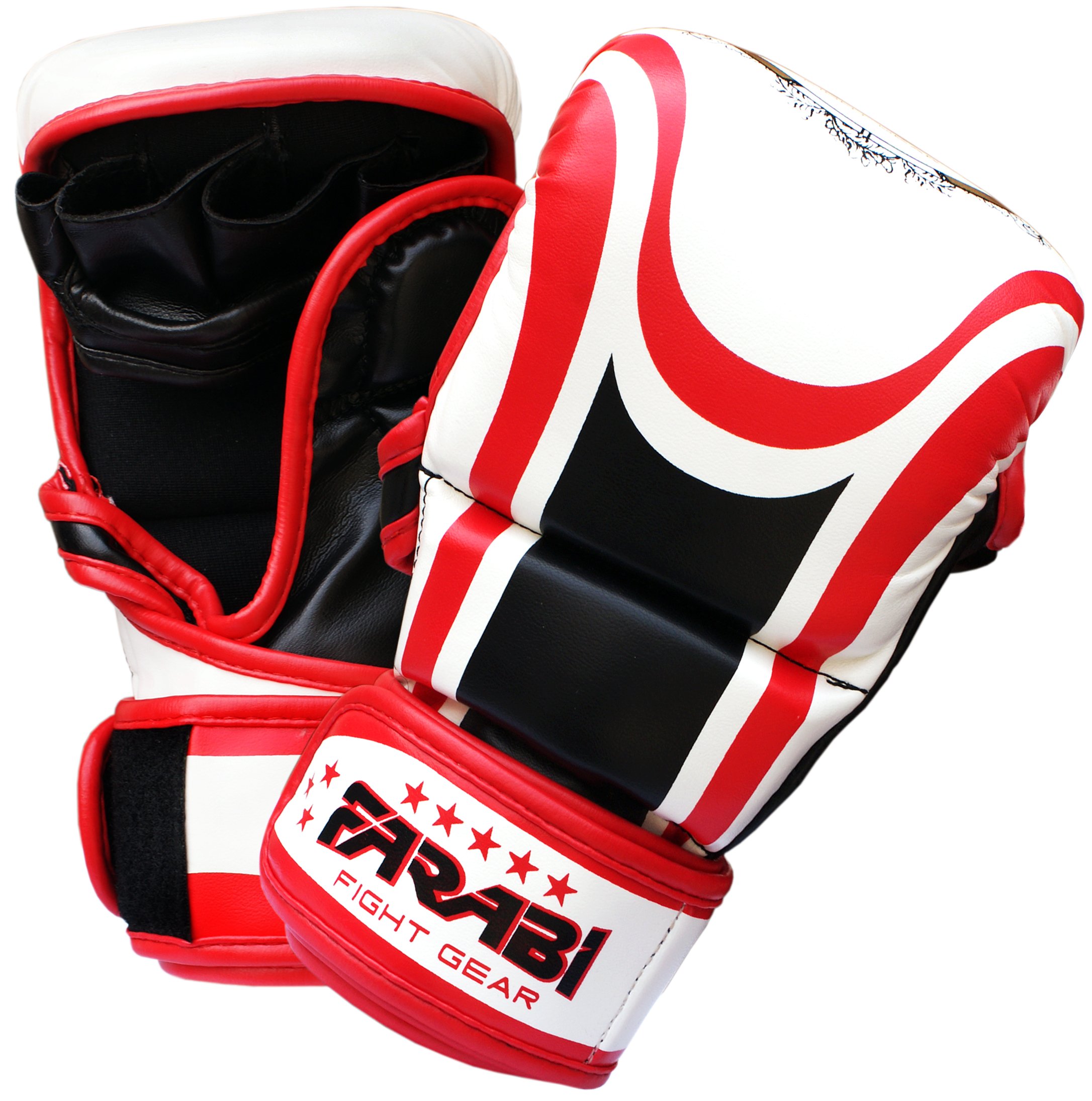 Farabi Sports Guantes MMA con Soporte de Muñeca Ajustable, Guantes MMA Boxeo con Palma Abierta Ideales para Muay Thai, Deportes de Combate y Entrenamiento Guantes MMA Hombre y Mujeres