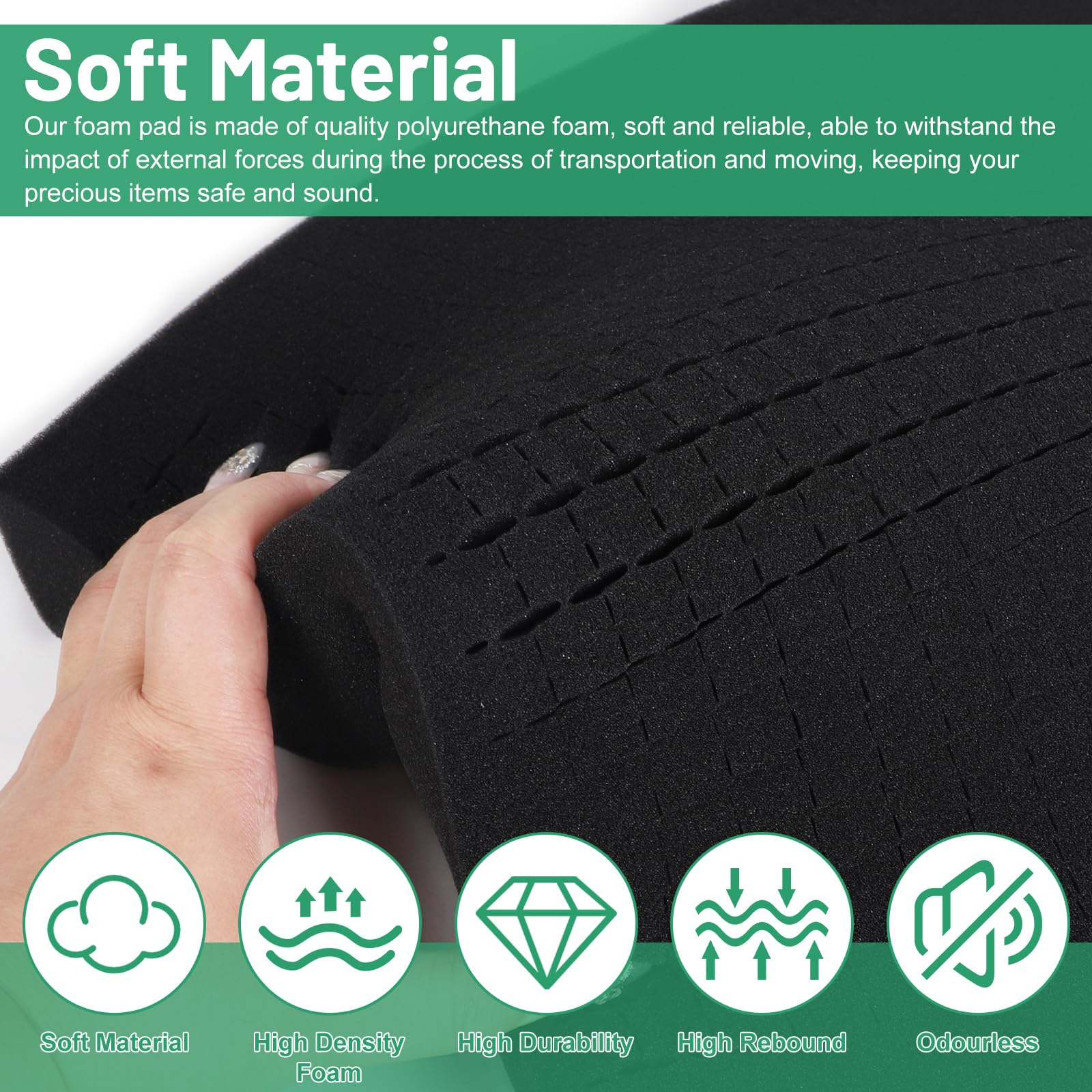 SHUESS Schiuma Per Fai Da Te - 8 Pezzi 400x300mm, Spessori 10mm E 50mm, Per Cassette Attrezzi E Fotocamera - Foto 14