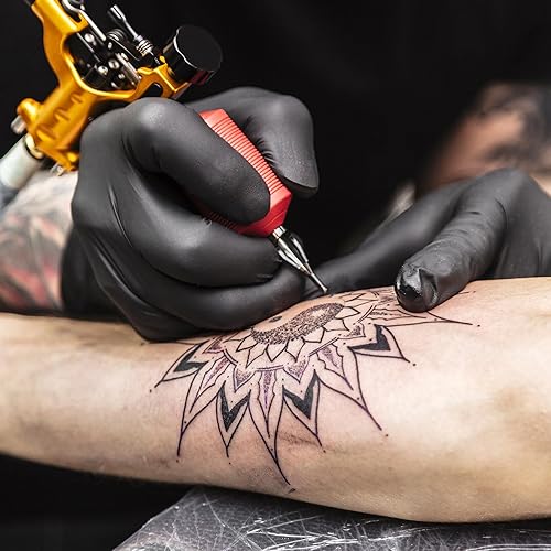 Miniatura 6 de HALYARD Black-FIRE Nitrile Exam Gloves wQuick Check, Breach Detection, Powder-Free, 5.5 mil, 9.5", BlackOrange