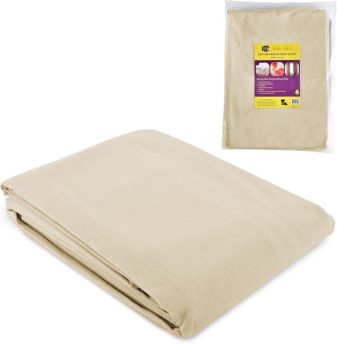 Bates Drop Cloth, Canvas Drop Cloth 9x12, Canvas Tarp, Canvas Fabric