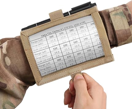 VOTAGOO Tactical Armband Sleeve Storage Kit QB Wrist Map Holder Arm Pouch DOPE Card Holder for Shooting Rescue Surveillance and Field Measurements
