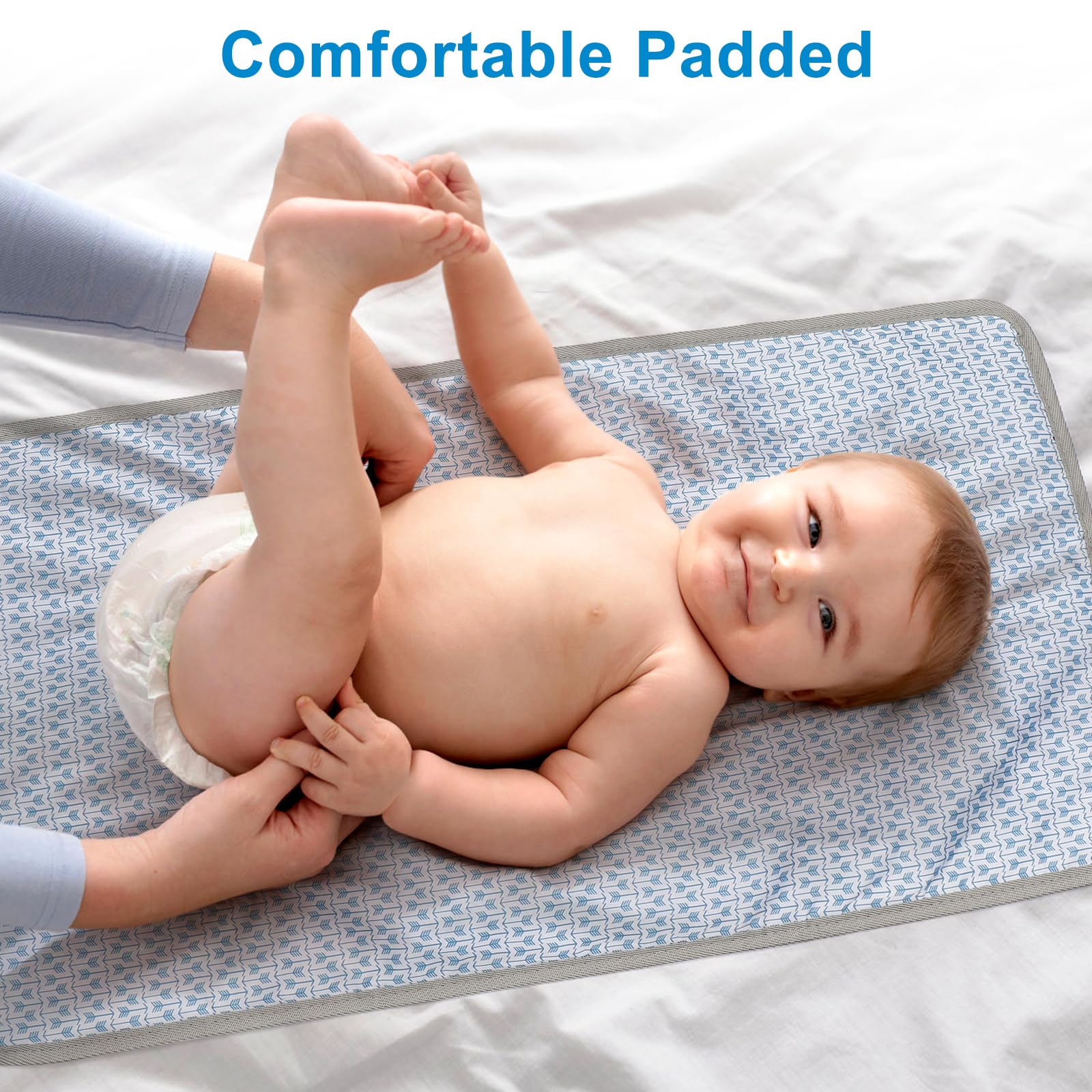 Accmor Cambiador de pañales portátil, impermeable, cambiador de pañales para bebé, portátil, cambiador de viaje para bebé, gris