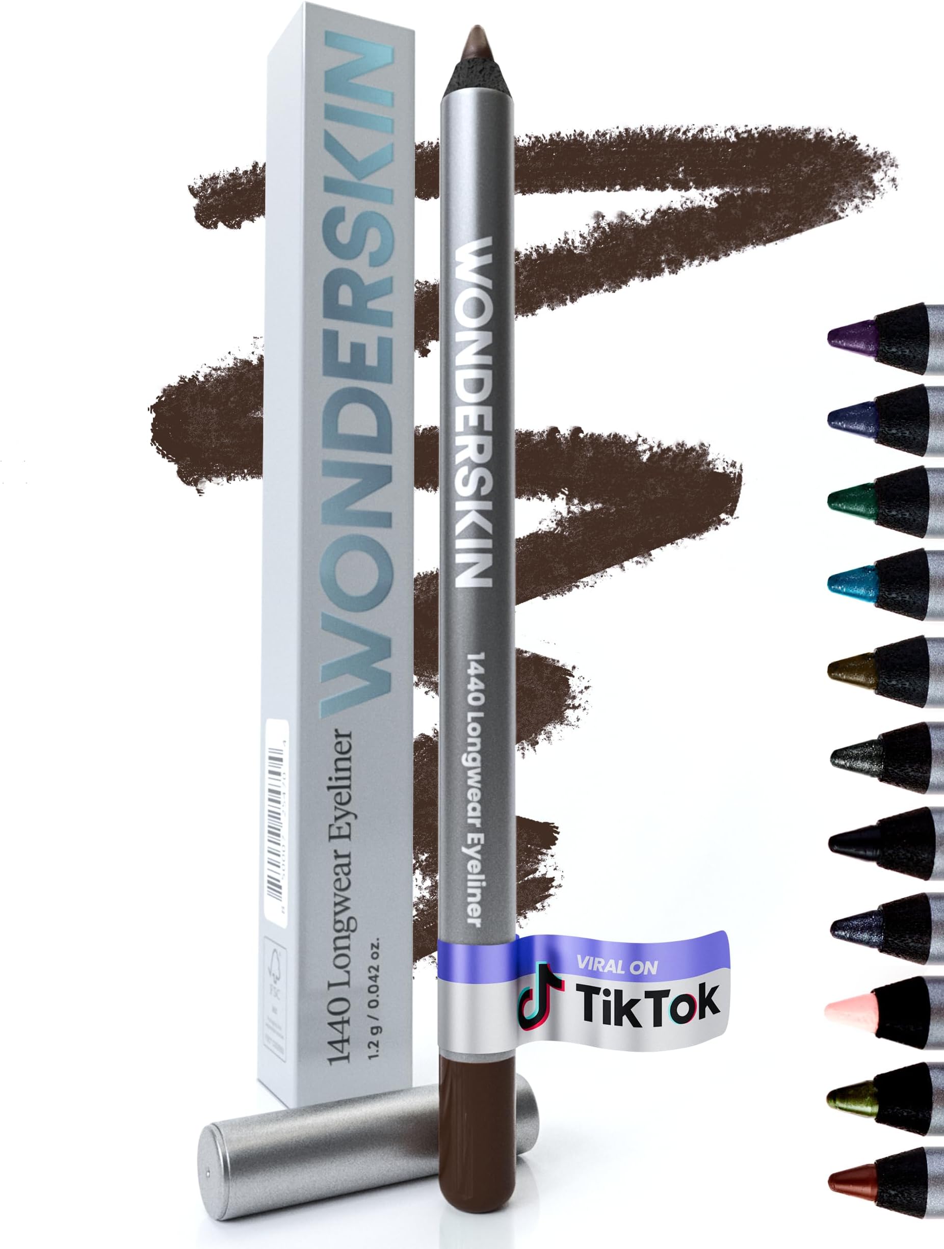 – Eyeliner Pencil, 1440 Longwear Brown Eyeliner Pencil - Waterproof, Sharpenable & Smudge Proof