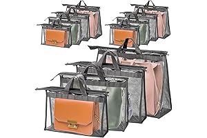 Peohud 12-Pack Dust Bags for Handbag Storage with Handle