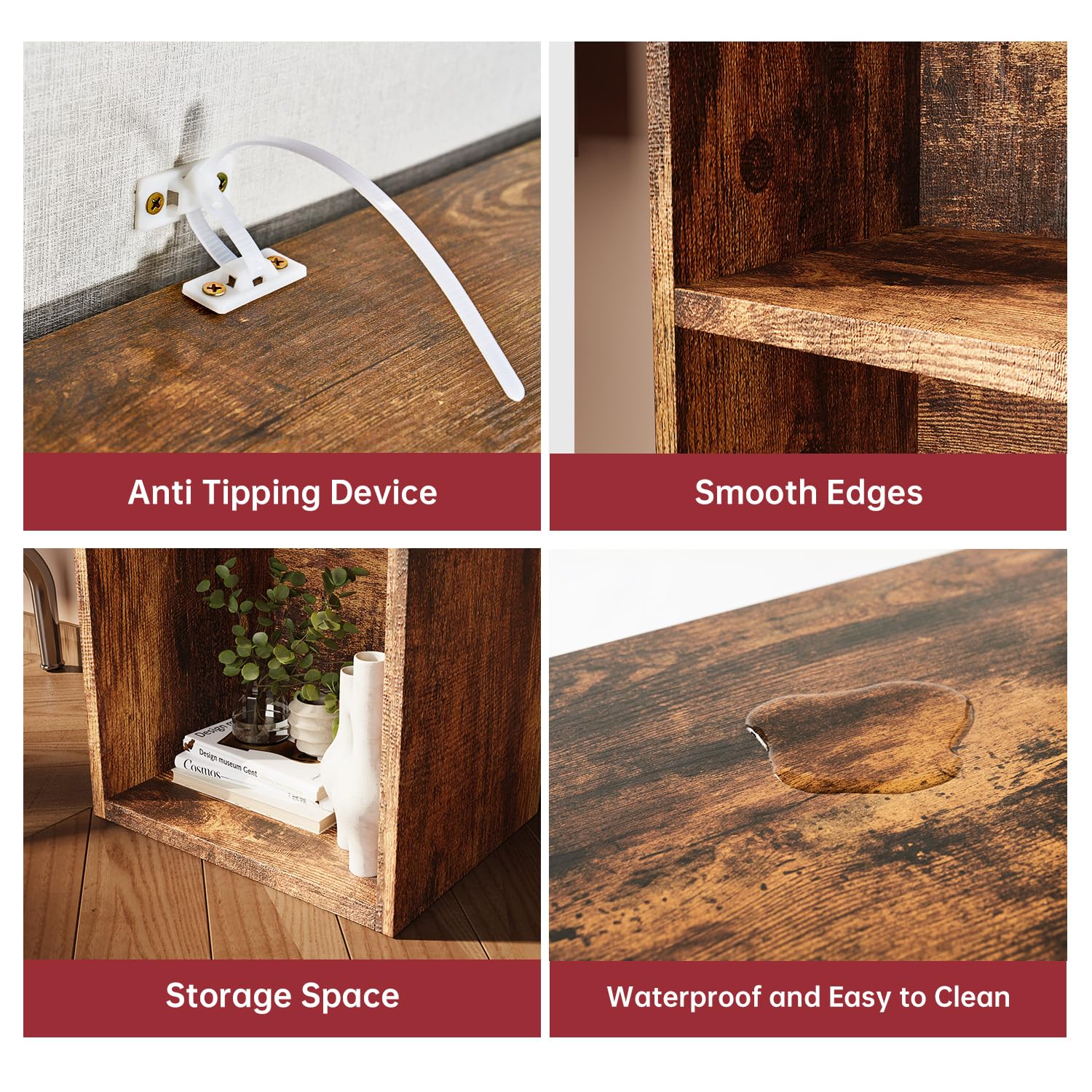 Libreria A 6 Ripiani In Legno - Scaffale A Cubi Moderno - Per Soggiorno, Ufficio O Camera - Marrone