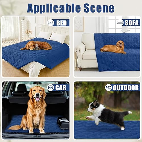 Miniatura 118 de Smiry Manta Impermeable para Cama de Perro, Manta Suave Reversible para Mascotas, Funda Lavable a Prueba de Fugas para Gatos y Perros para Sofá