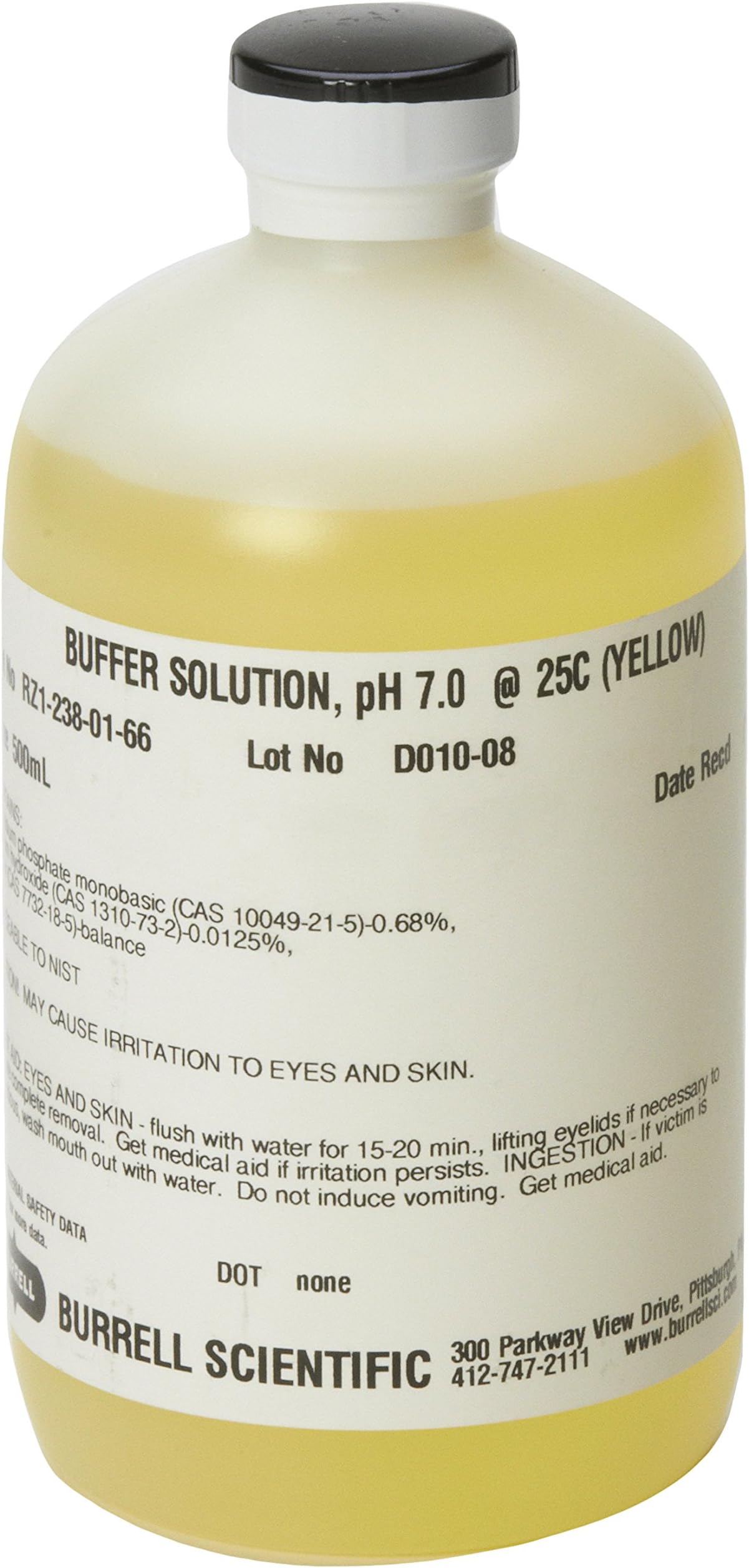 RZ1-238-01-66 Buffer Solution, 7.0 pH, 500 ml, Yellow