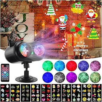 9 Best Best Halloween Laser Projector Lights Outdoor in 2026 5 HAKUTA 3-in-1 Laser Projector Lights with Ocean Wave Effects and HD Patterns for Holiday & Party Decor
