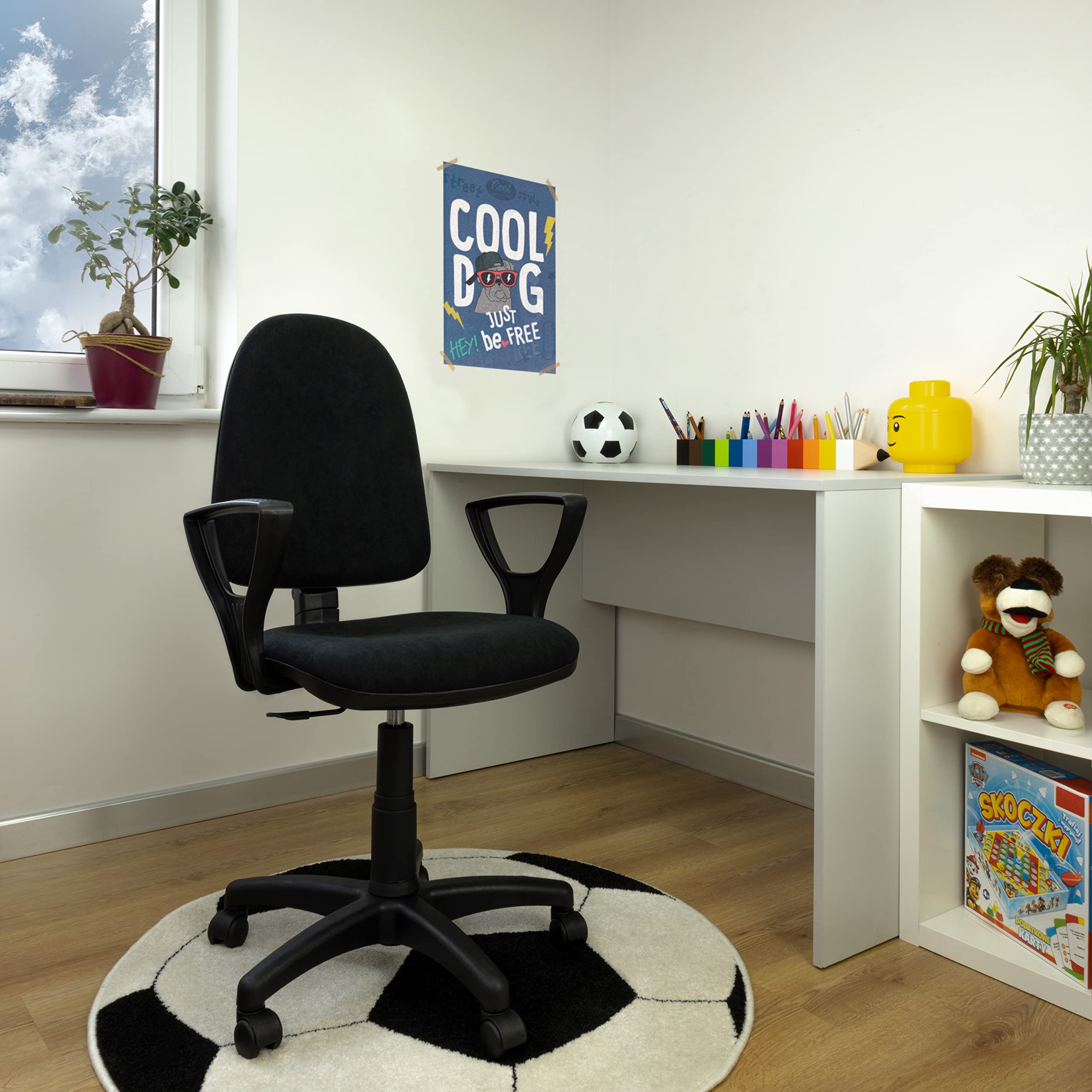 GOPLUS Chaise De Bureau Enfant Avec Dossier Ergonomique, Hauteur