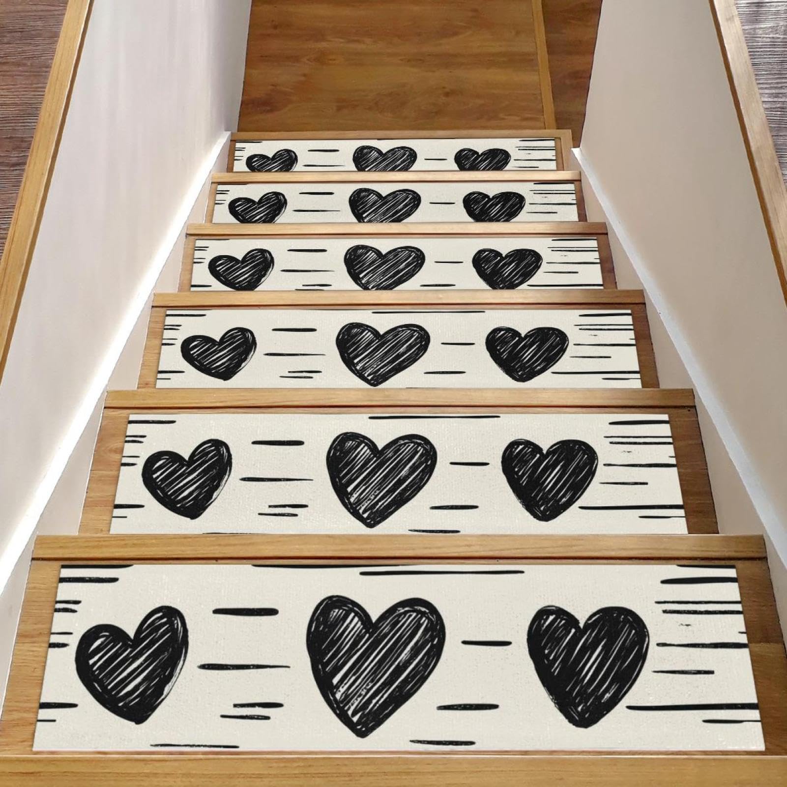 Tapis d'escalier antidérapants réutilisables de qualité durable