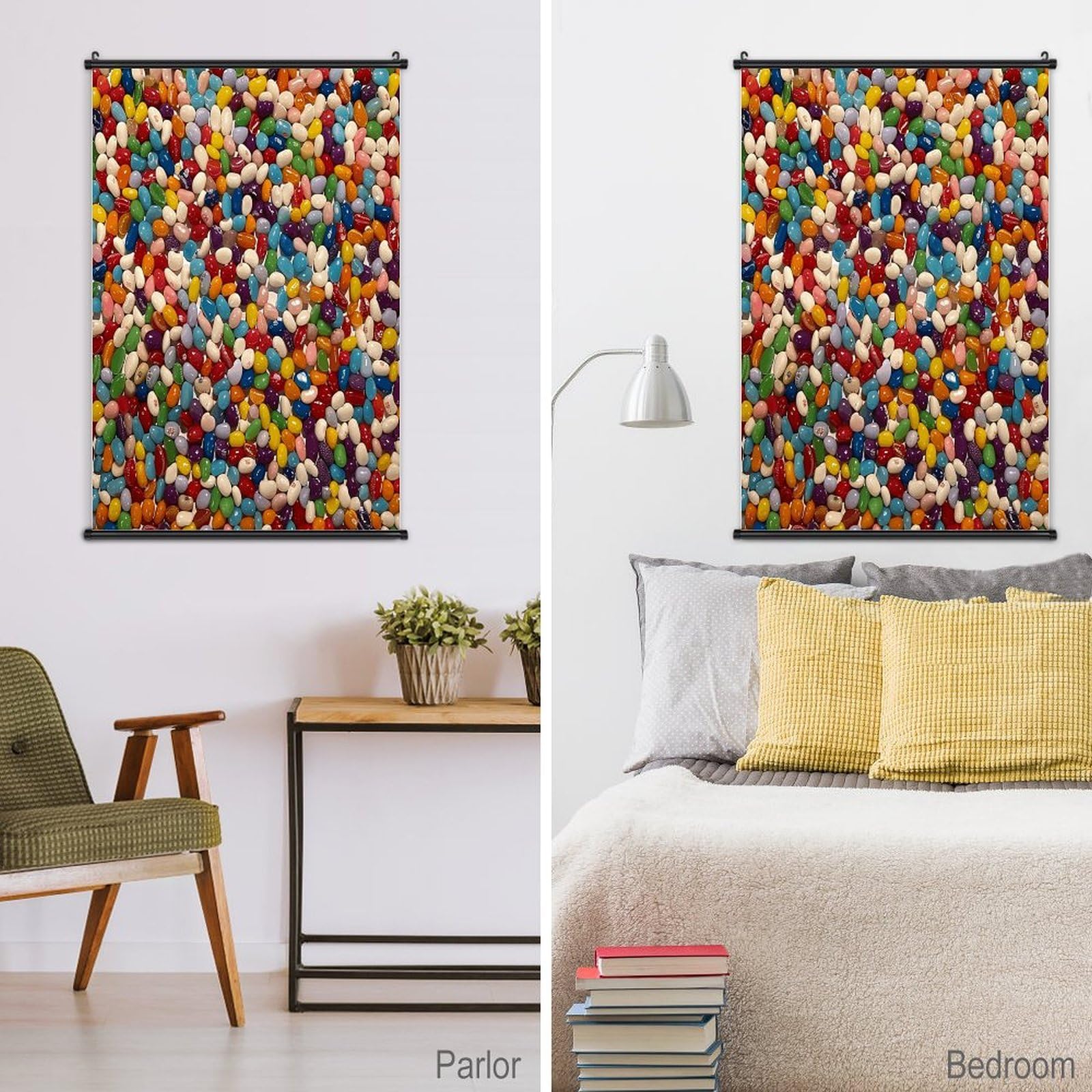 JKLPOMN Affiche à suspendre personnalisée, peinture à suspendre assortie, avec volute, peut être utilisée comme décoration murale de salle de classe, de maison et de bureau, c'est un excellent cadeau