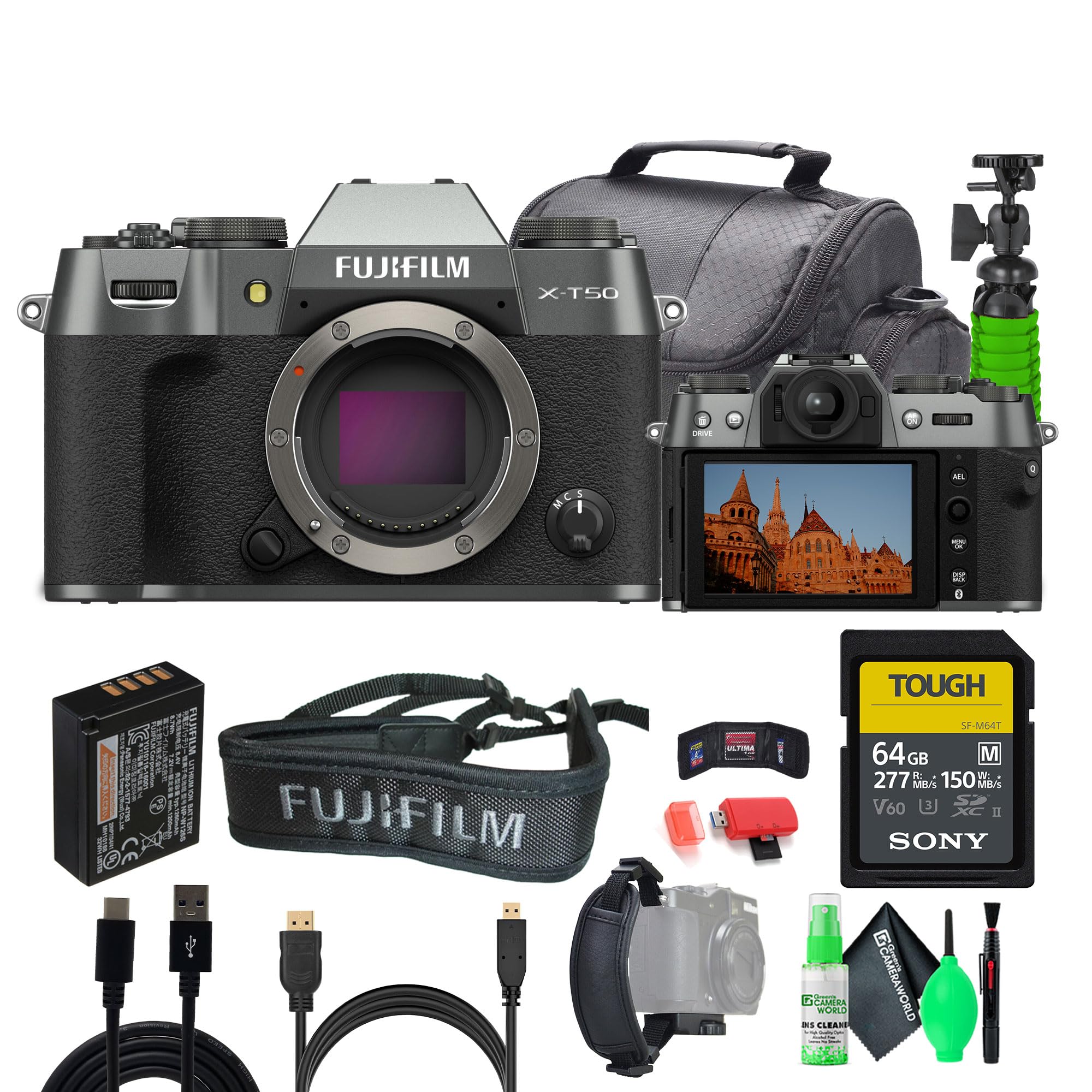 Amazon.com : Fujifilm X-T50 Mirrorless Digital Camera Body Bundle