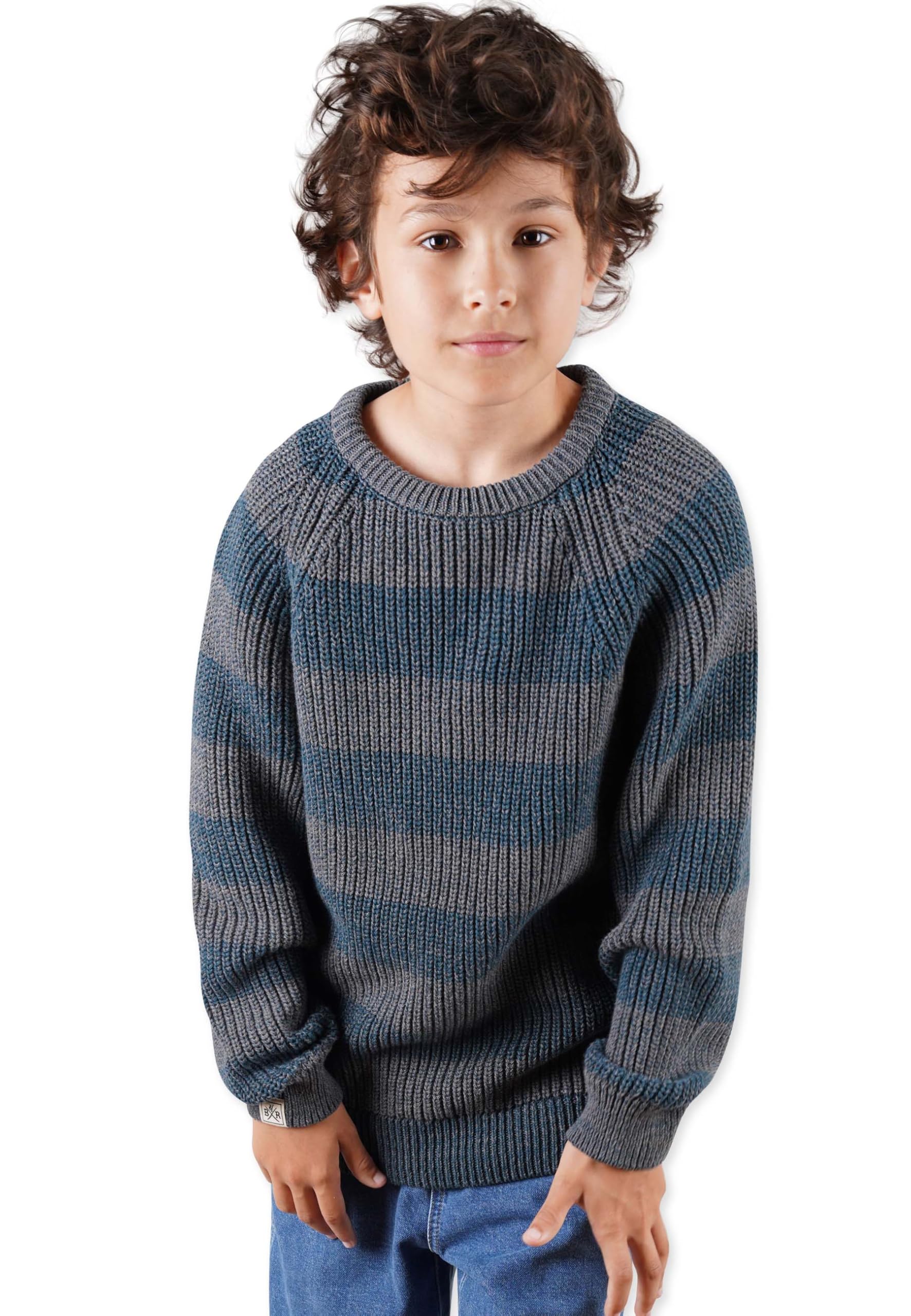 Band of Rascals Kinder Strickpullover Striped Rib aus Bio-Baumwolle