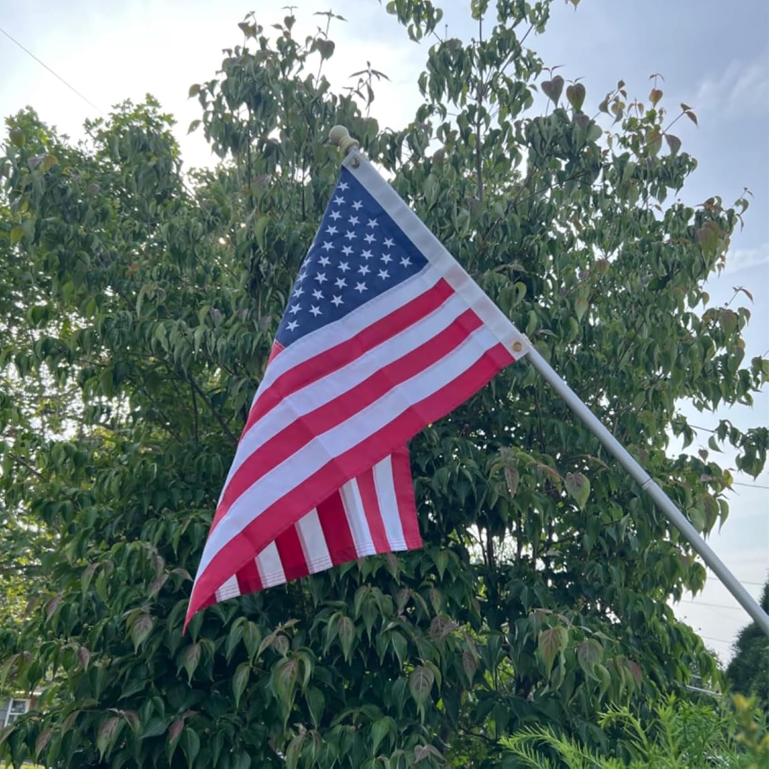 Small American Flag for Boat 12x18 Inch, Embroidered US Boat Flags for Outside Durable USA America Flag Banner with 2 Brass Grommets Decoration Long Lasting - Image 7