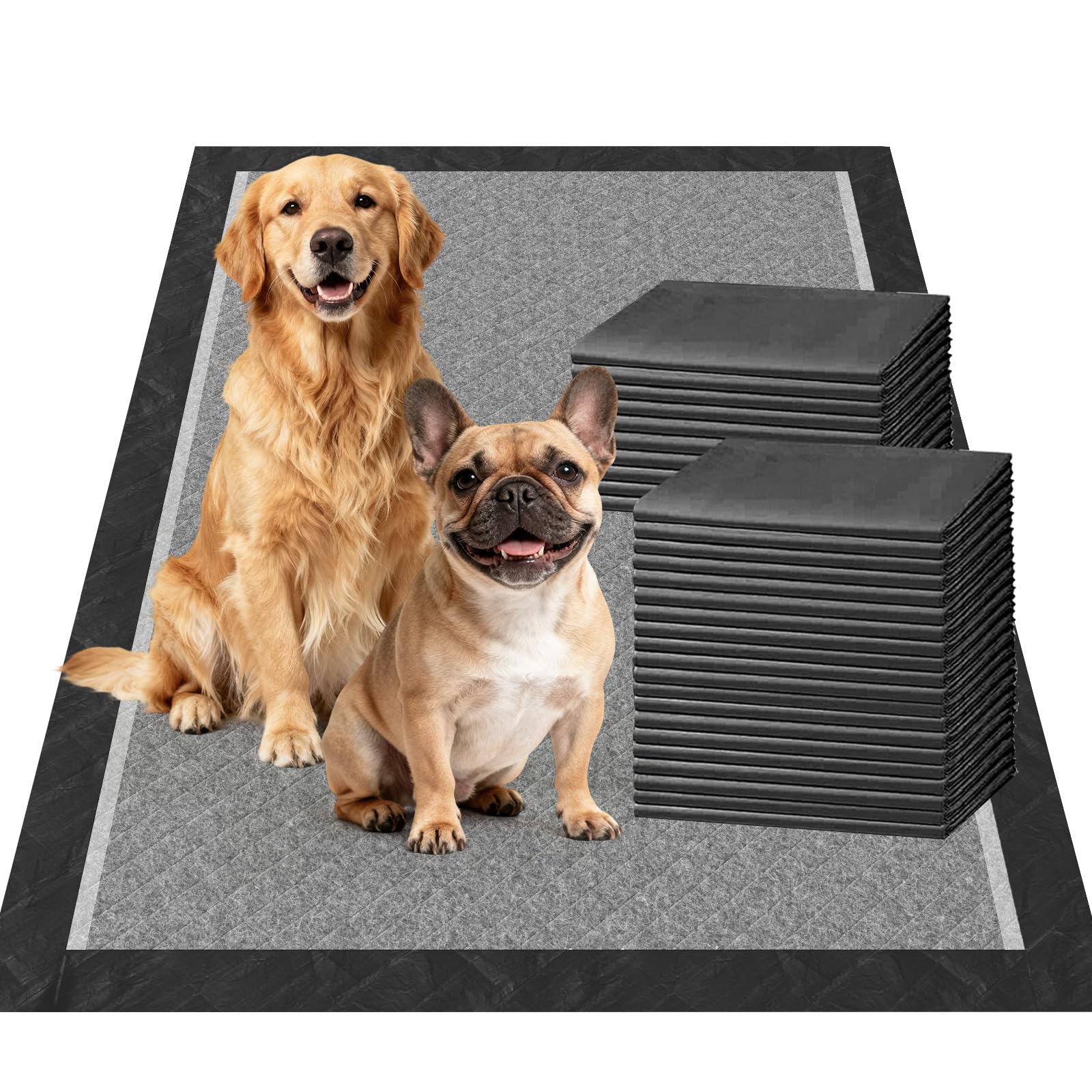 Gardner Pet Extra Large Carbon Puppy Pads 60x90cm, Super Absorbent Thicker Puppy Training Pads, Odor Control, 6 Layers of Leak-proof, Fast Drying, Suitable for Dogs, Cats, Rabbits (30 Pack)