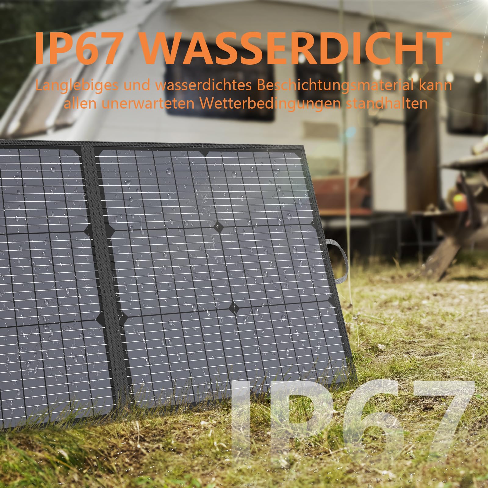 Tragbares Solarpanel 110W IP67 Wasserdicht Faltbares Solarpanel Kit 20V Ausgang 23.5% Wirkungsgrad für Outdoor Camping