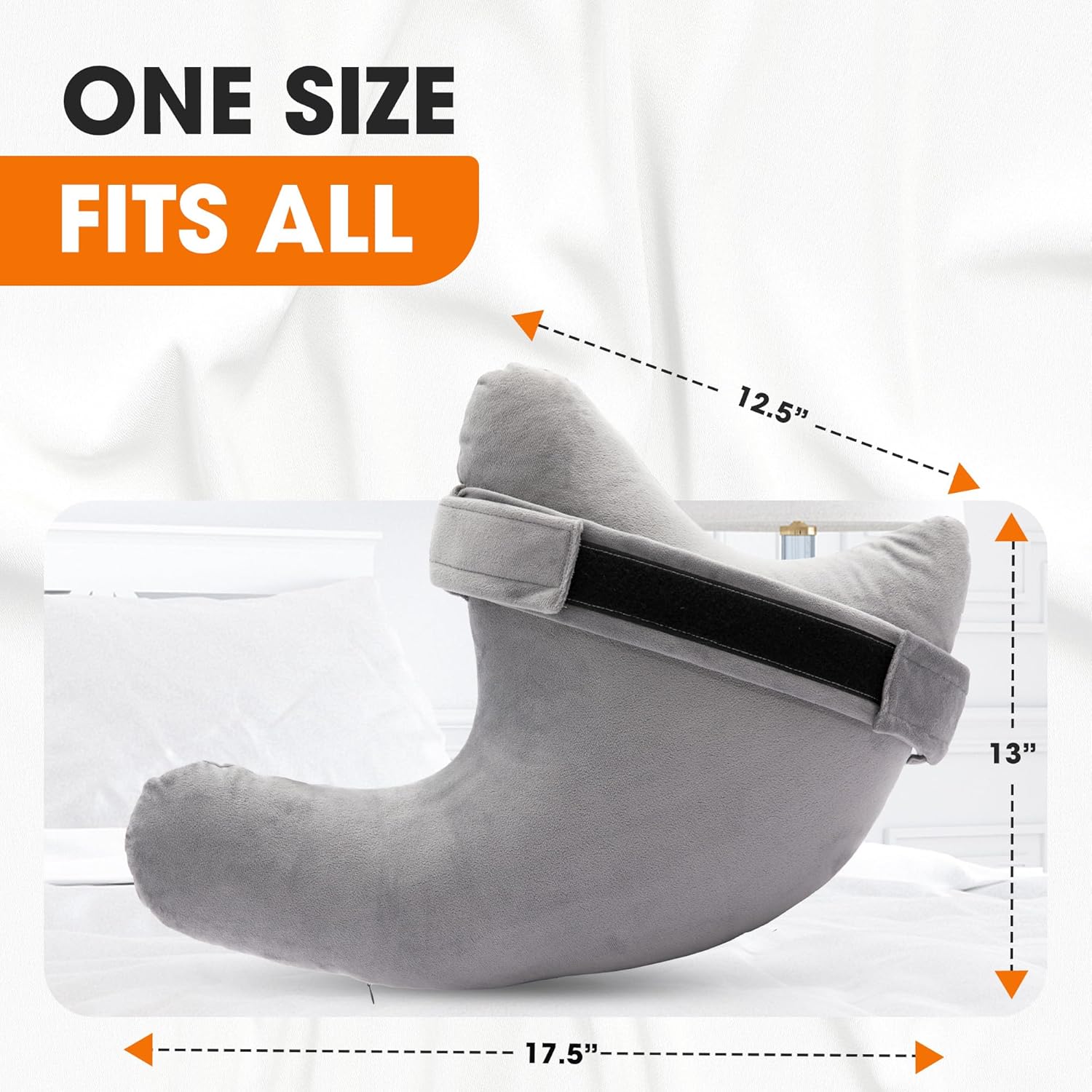 Cheer Collection Rotator Cuff Pillow with Strap – Shoulder Surgery Recovery Pillow for Side Sleepers, Arm Support Cushion for Rotator Cuff Injury & Post Surgery Comfort - Image 4