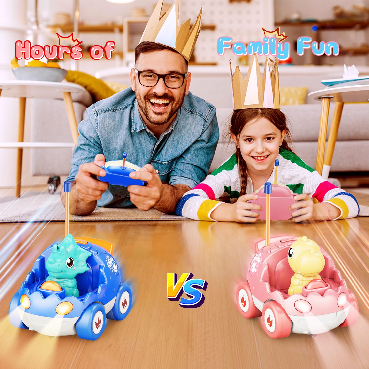 Pink Dinosaur RC Cars - Christmas Gifts for Kids -2