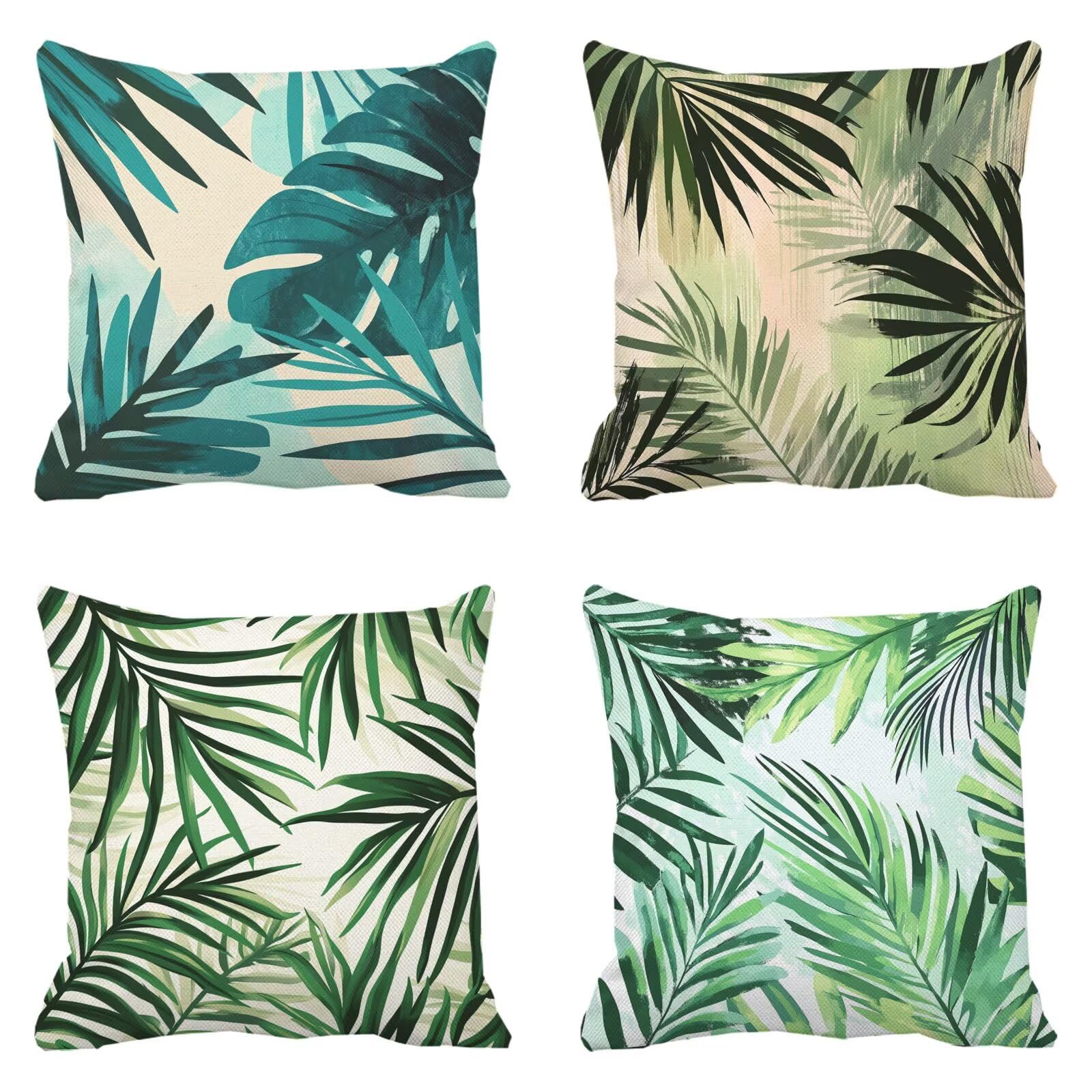 Coussin extérieur imperméable 50x50 vert avec fermeture invisible