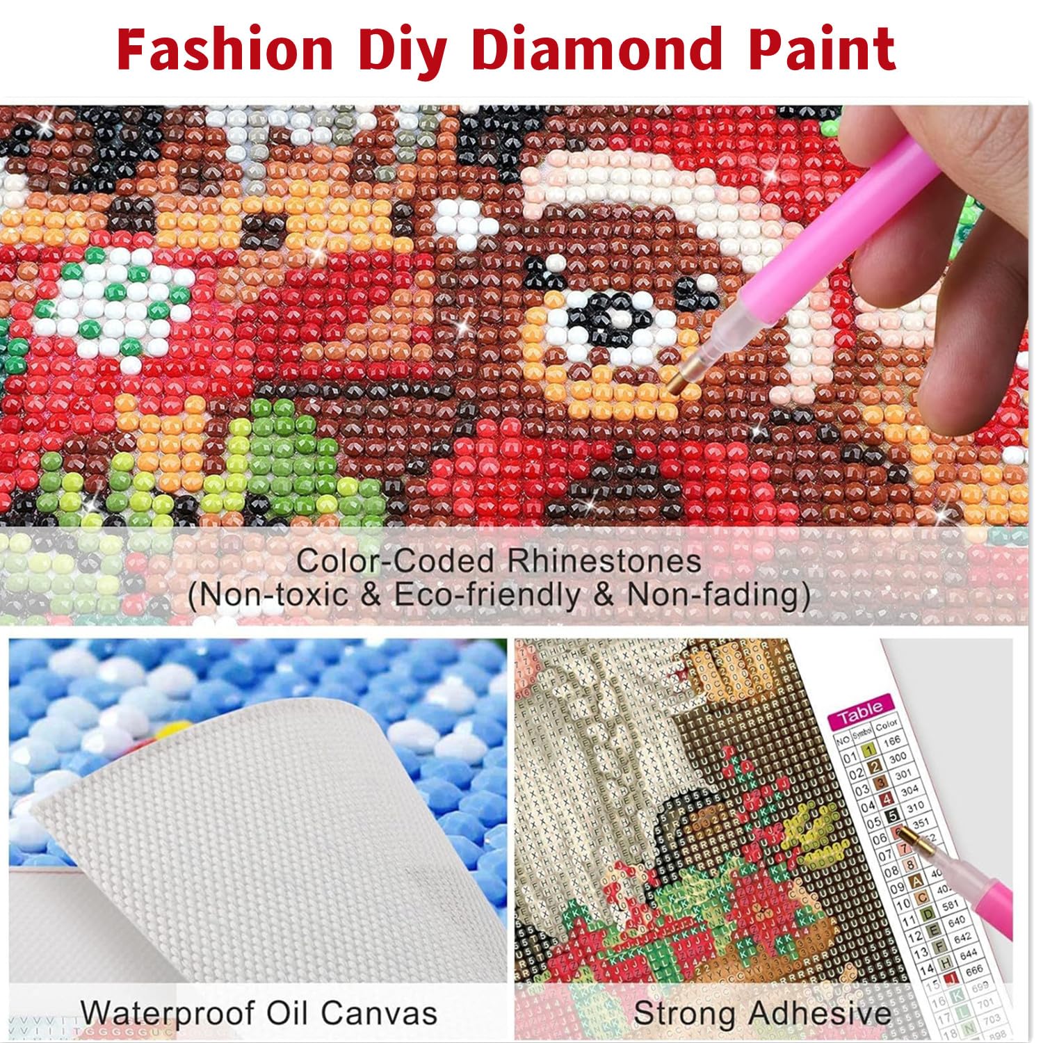 ZHAOMIMI Diamond Painting Set completo, 4 pezzi 5D pittura diamante con