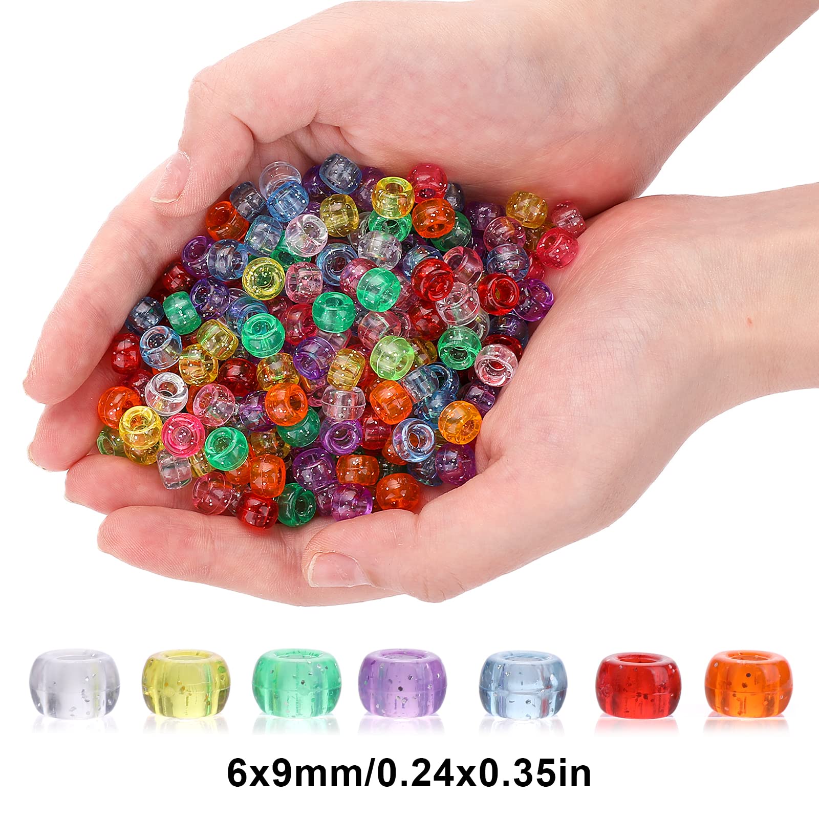 Tan Beads JOLLY STORE Crafts - Pony Beads, Easy-to-Use Reusable Jewelry- Making/Bracelet Beads For Art, Craft Decorations & More, 9 X 6 Mm, Crafted In The USA, Opaque Brown, 500 Pcs (Pack Of