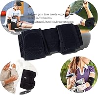Vista 5 de Codera, soporte de codo de tenis ajustable, ideal para esguinces de codos, tendinitis, artritis, baloncesto, béisbol, codo de golfista que Negro