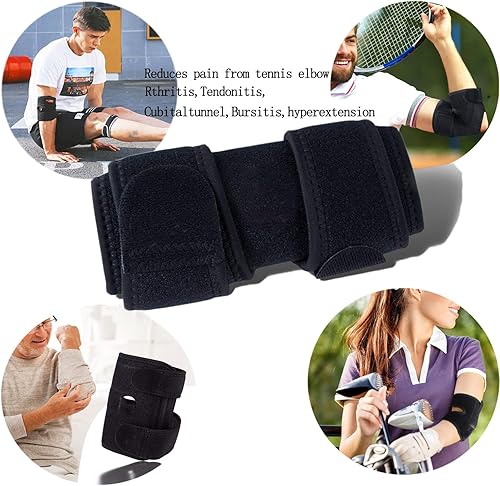 Miniatura 5 de Codera, soporte de codo de tenis ajustable, ideal para esguinces de codos, tendinitis, artritis, baloncesto, béisbol, codo de golfista que