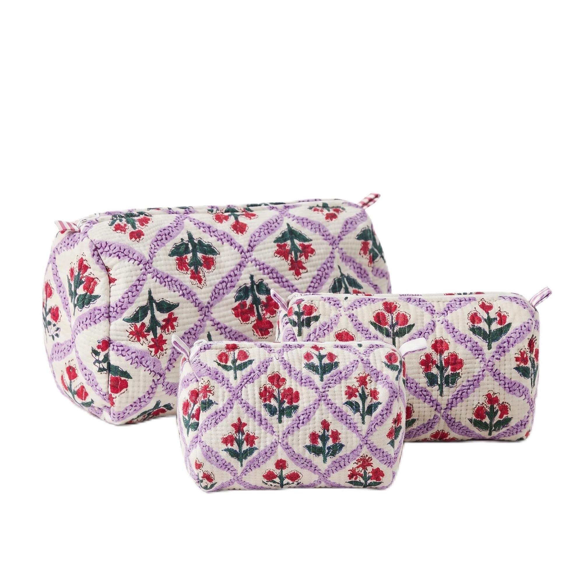Set of 3 Multipurpose Pouches for Cosmetic & Makeup