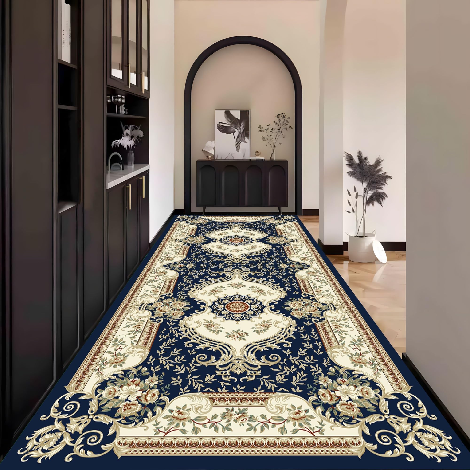 Alfombra de pasillo para cocina y comedor de diseño clásico
