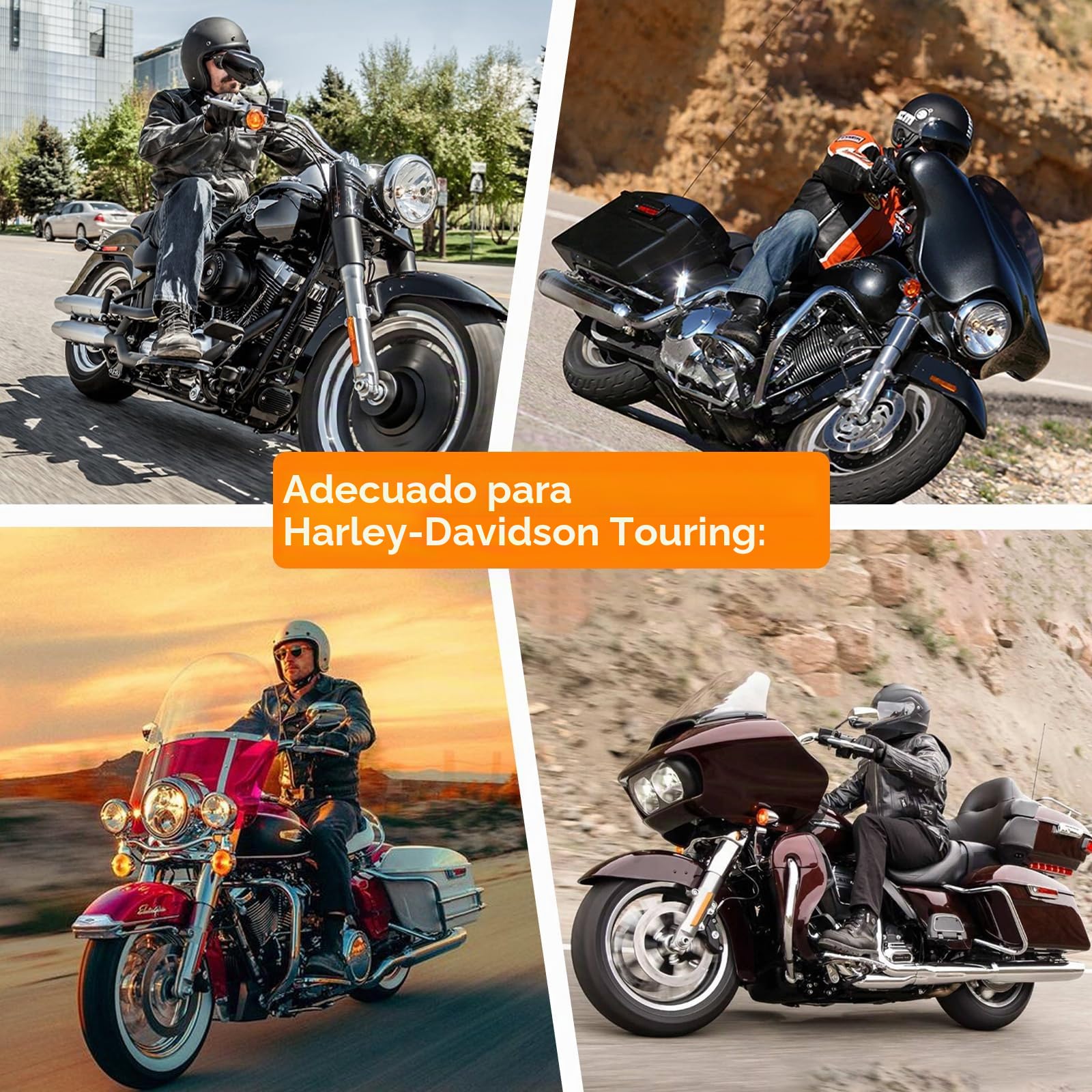 Funda Moto para Harley Davidson - Funda Moto para Harley en Todas Las Estaciones con Correas a Prueba de Viento y Tiras Reflectantes, Compatible con Modelos de Turismo Harley-Davidson 270X110X130CM.