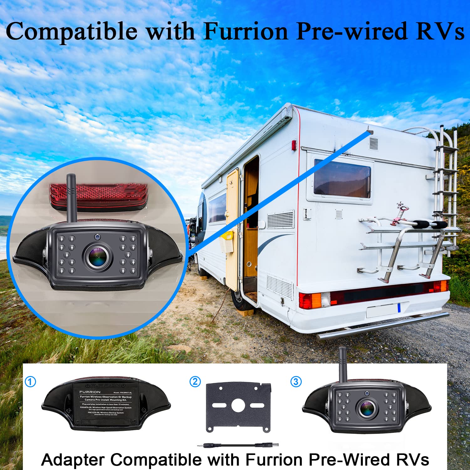 Buy RV Backup Camera Wireless HD 1080P 7 Inch Recorder DVR Monitor