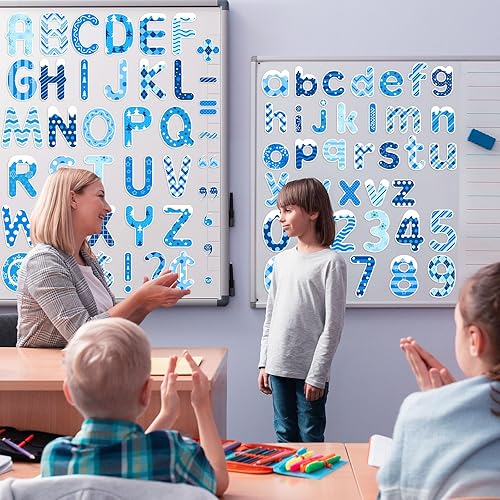 Miniatura 5 de Faccito Juego de 231 piezas de decoración de tablón de anuncios de invierno, letras del alfabeto, recortes del alfabeto, juego combinado de letras