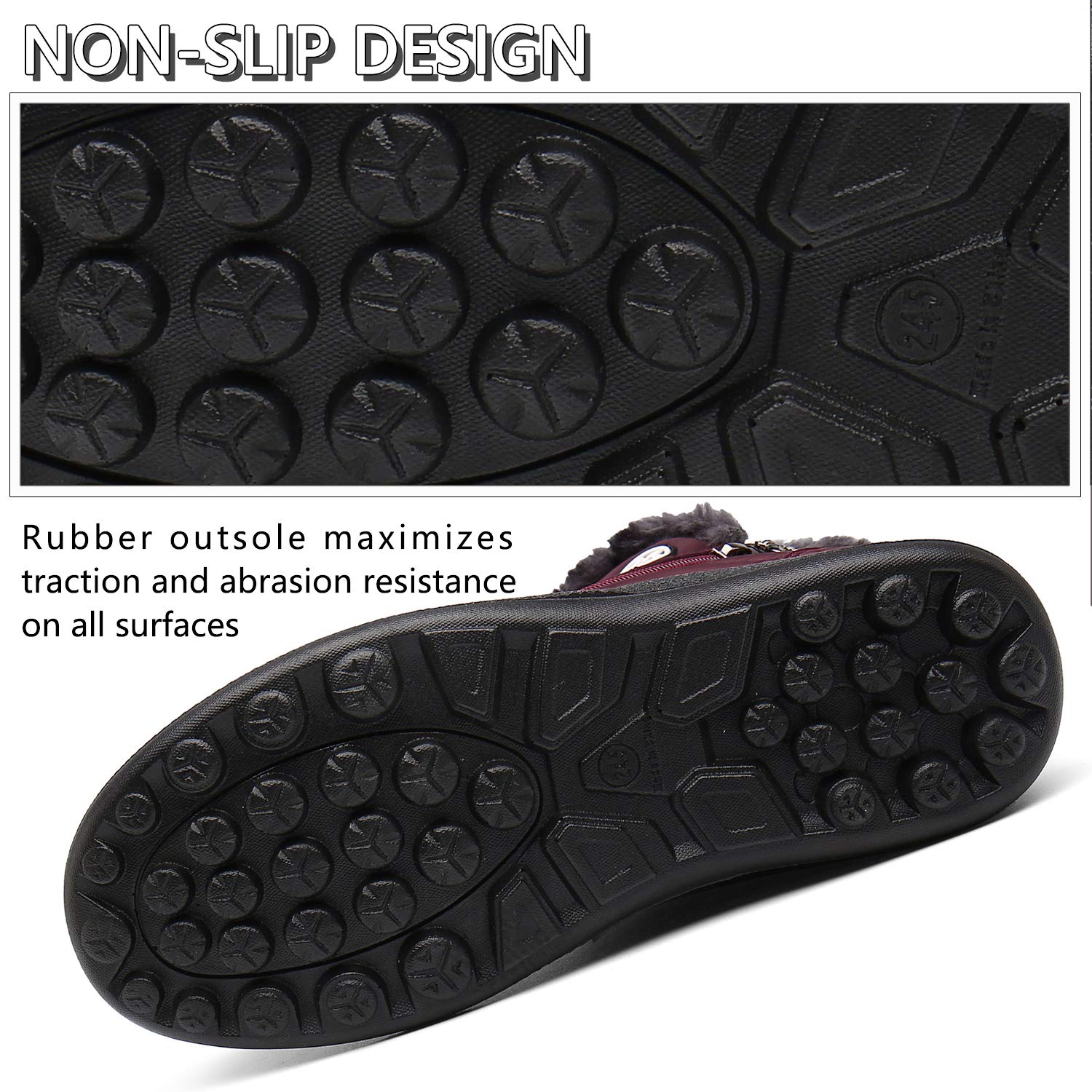 Gaatpot Stivali Donna Stivaletti Invernali Scarpe Cotone Outdoor Stivali da Neve Caldo Peluche 36-43