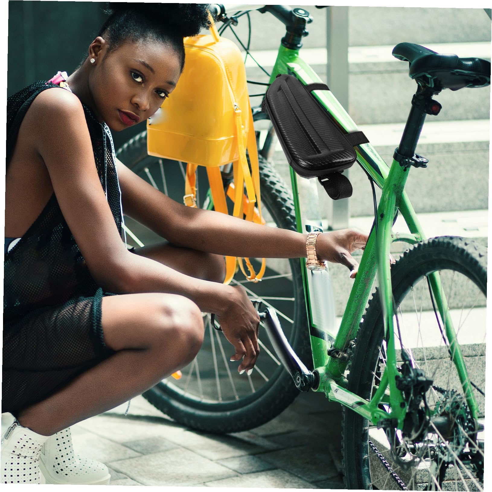 Toddmomy 2 Bolsas Impermeables para Coche Fundas para Bicicletas Bolsas para Alforjas Delanteras para Manillar De Bicicleta para Cuadro para Teléfono para
